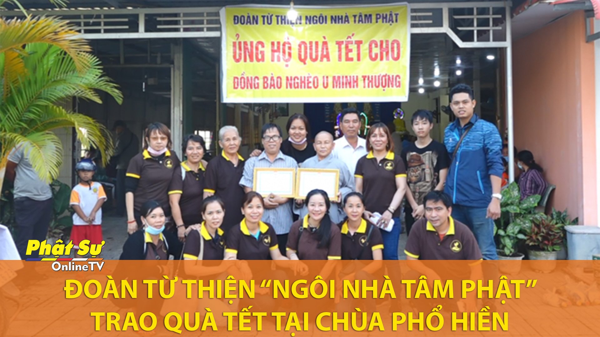 [Video] Kiên Giang: Đoàn từ thiện “Ngôi nhà tâm Phật” trao quà tết tại chùa Phổ Hiền