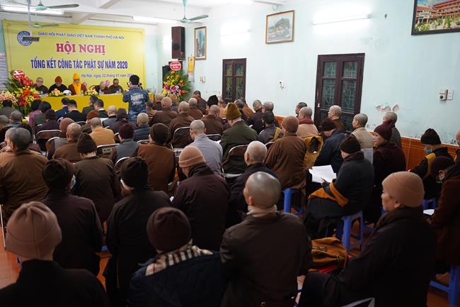 Hội nghị tổng kết công tác Phật sự năm 2020 của BTS GHPGVN Thành phố Hà Nội