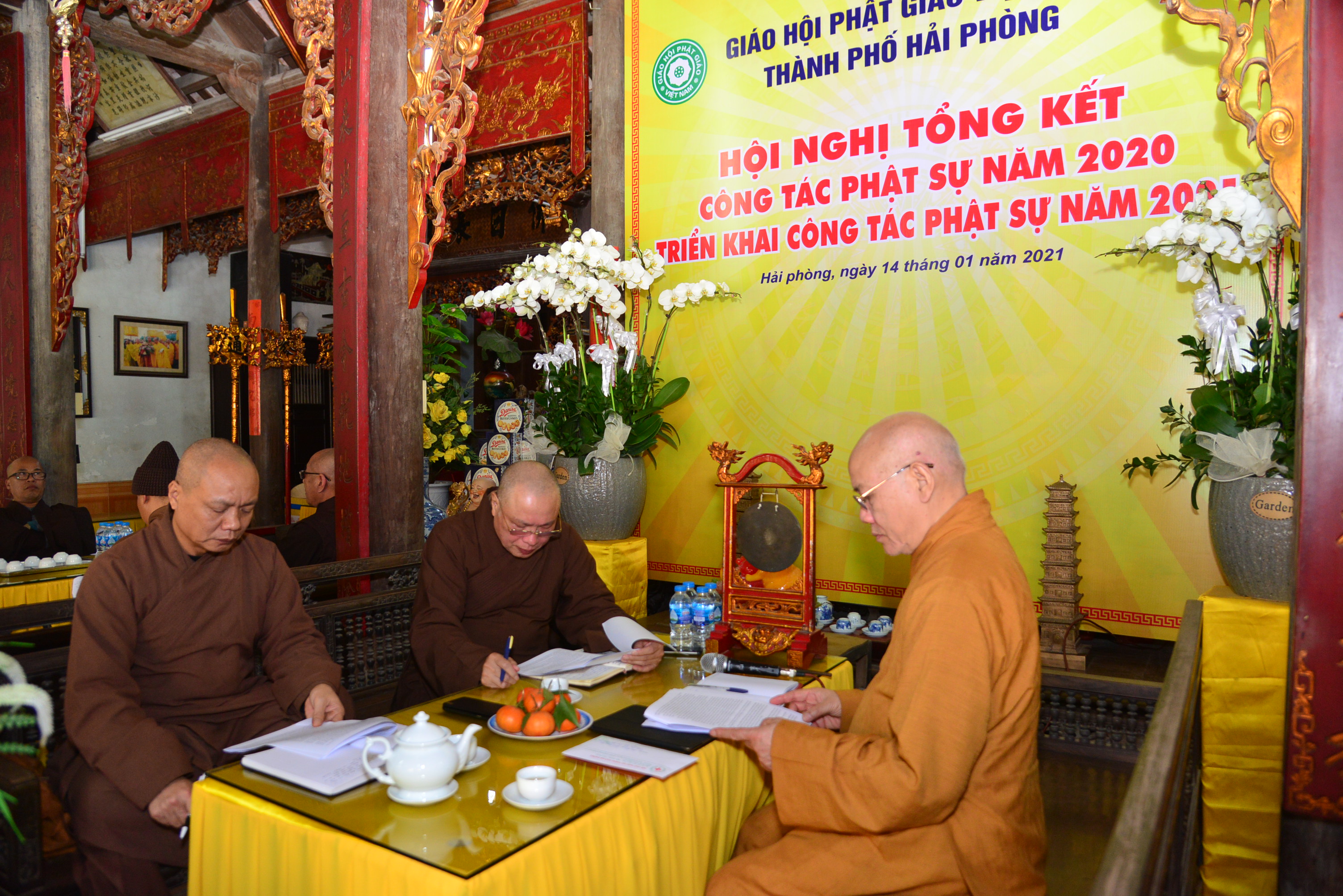 Hải Phòng: Ban Trị sự GHPGVN thành phố tổng kết công tác Phật sự năm 2020