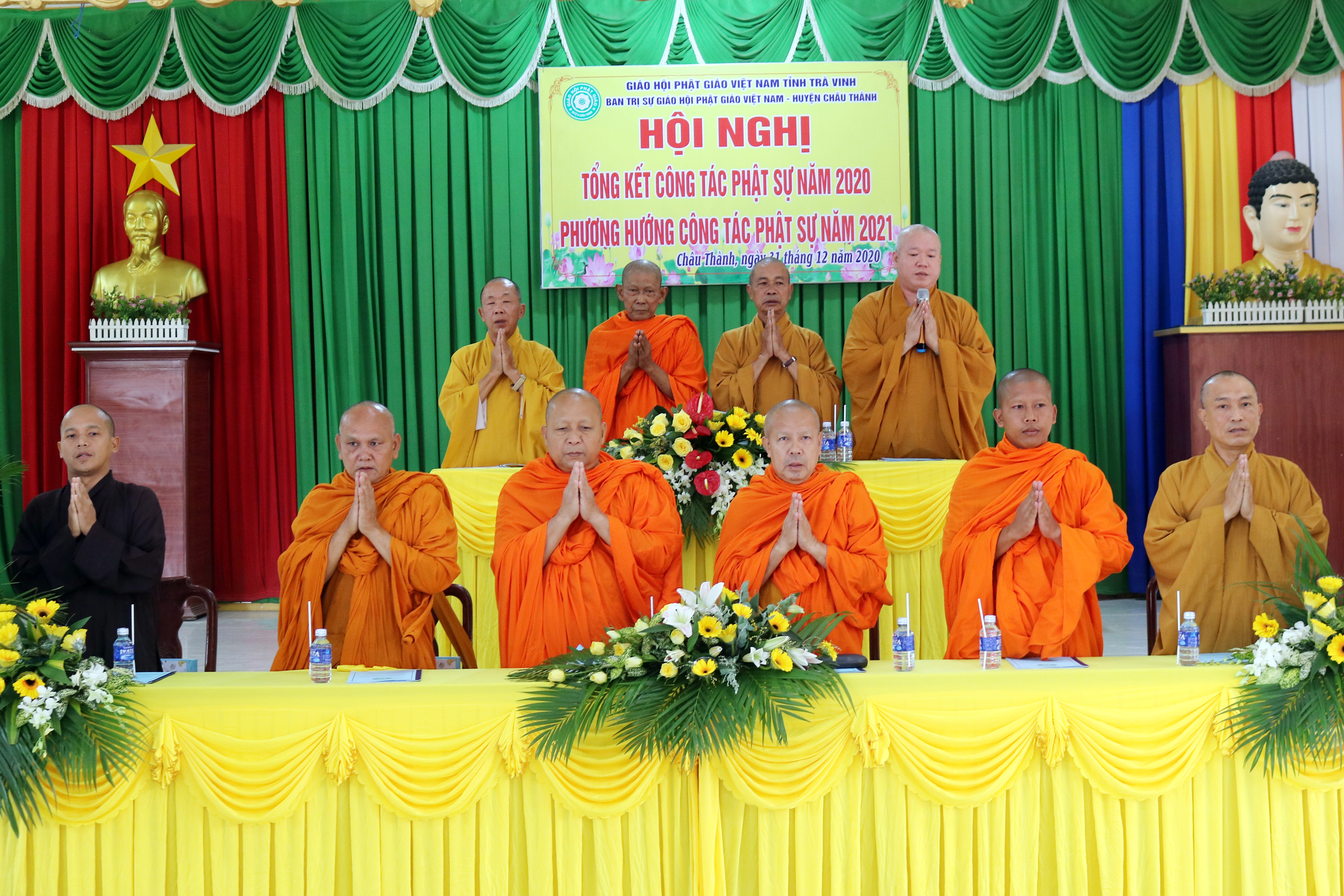 Trà Vinh: Phật giáo huyện Châu Thành tổ chức Hội nghị tổng kết công tác Phật sự năm 2020