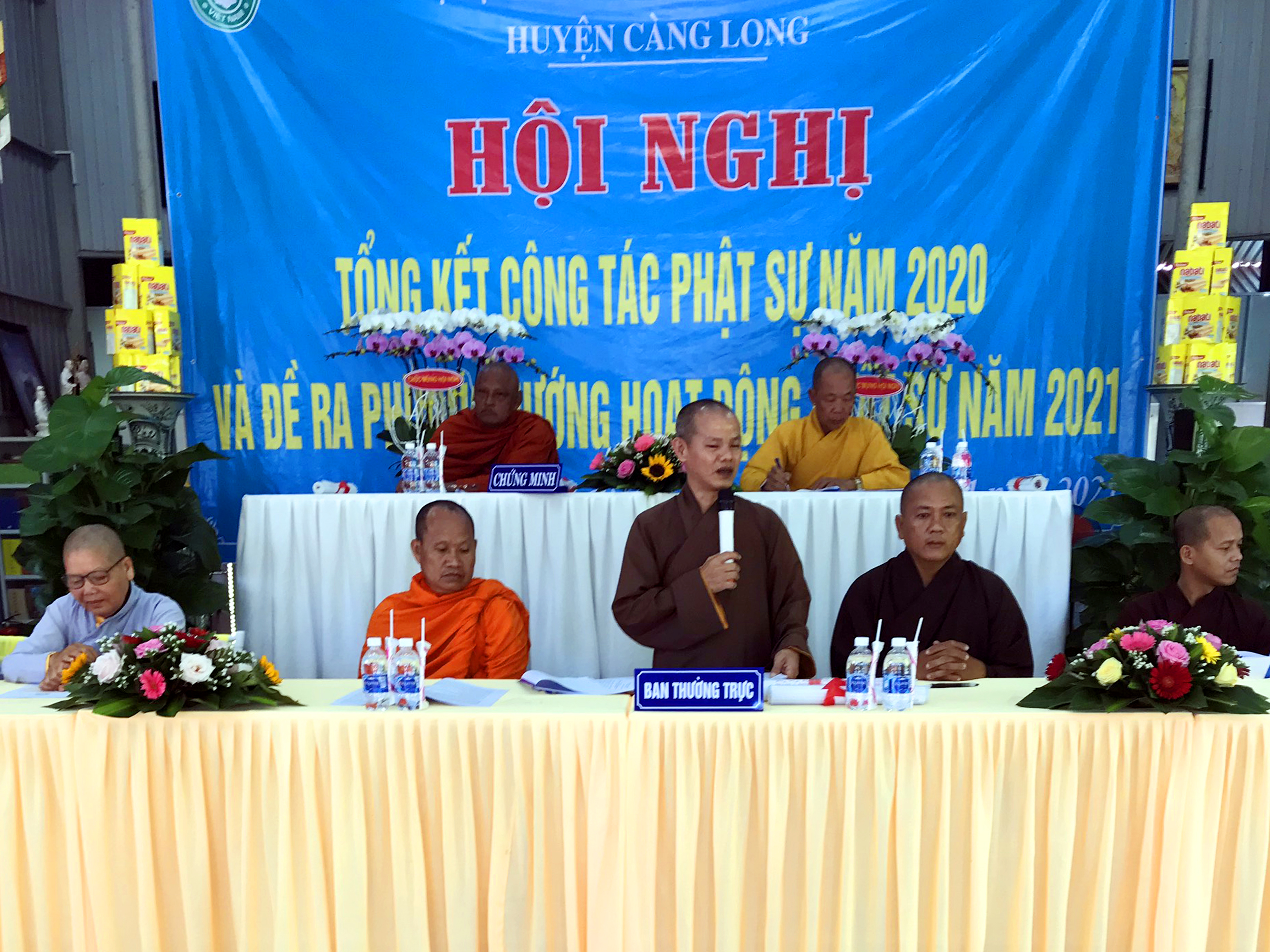 Trà Vinh: Ban Trị sự GHPGVN huyện Càng Long tổ chức Hội nghị tổng kết công tác Phật sự năm 2020