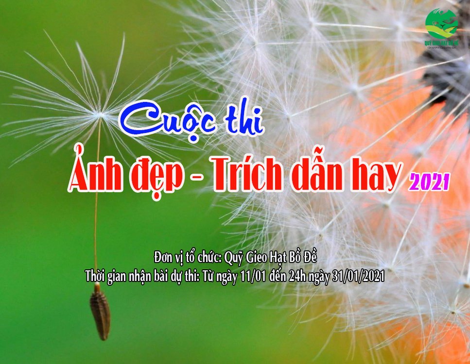 THÔNG BÁO VỀ CUỘC THI "ẢNH ĐẸP – TRÍCH DẪN HAY 2021"