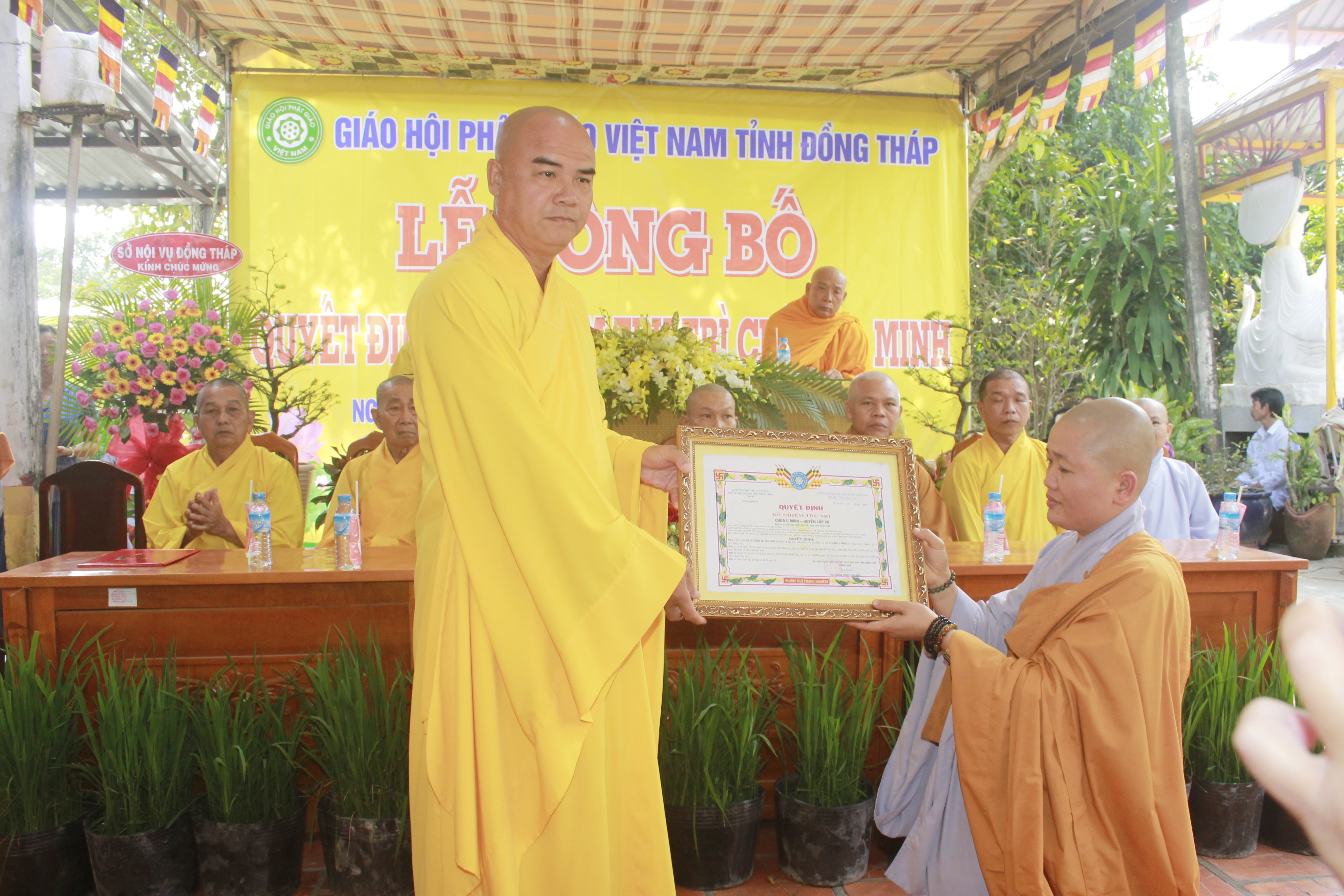 Đồng Tháp: Bổ nhiệm trụ trì chùa U Minh, huyện Lấp Vò