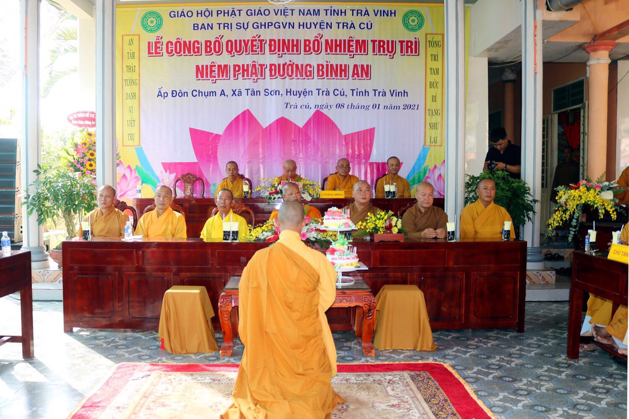 Trà Vinh: Lễ Công bố Quyết định Bổ nhiệm Trụ trì Niệm Phật đường Bình An