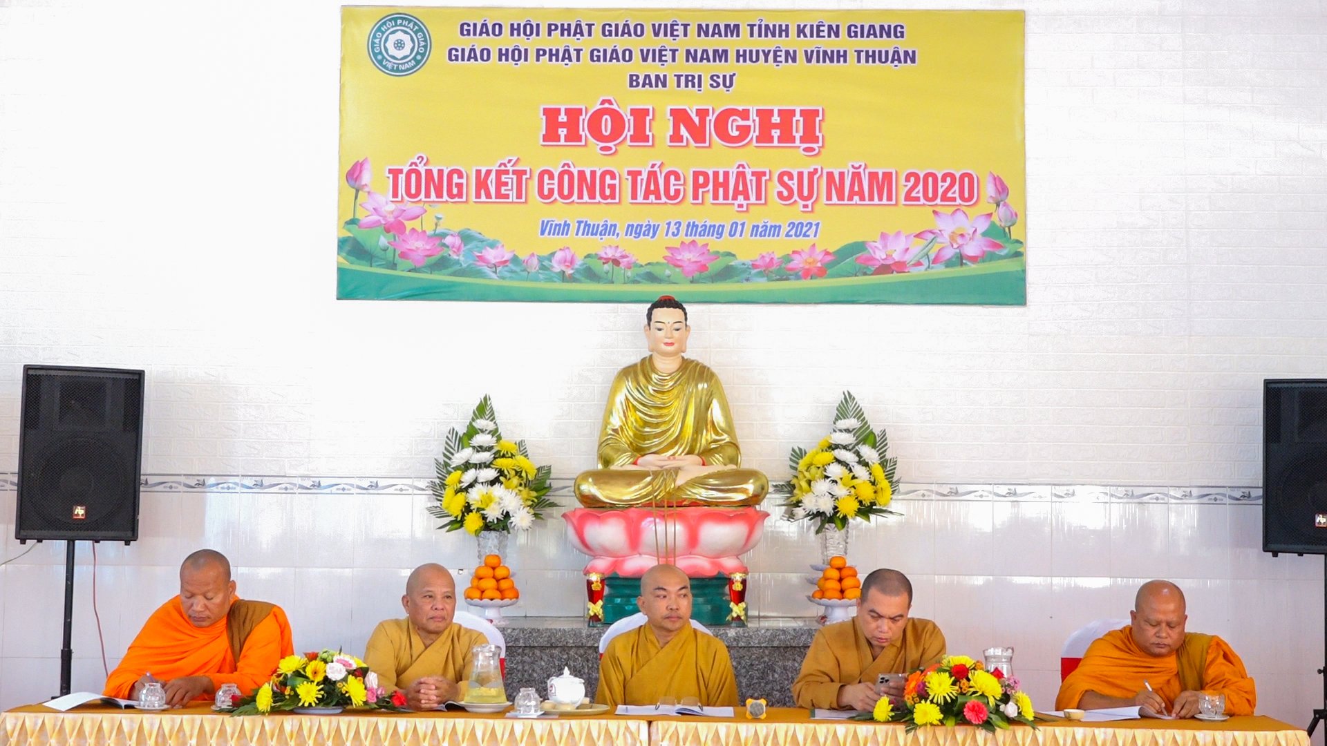 Kiên Giang: Ban Trị sự GHPGVN huyện Vĩnh Thuận tổng kết Phật sự năm 2020