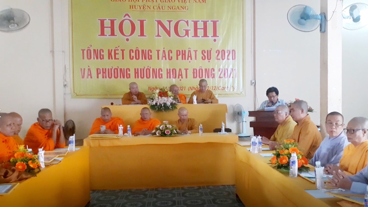 Trà Vinh: BTS Phật giáo huyện Cầu Ngang tổ chức Hội nghị tổng kết công tác Phật sự năm 2020