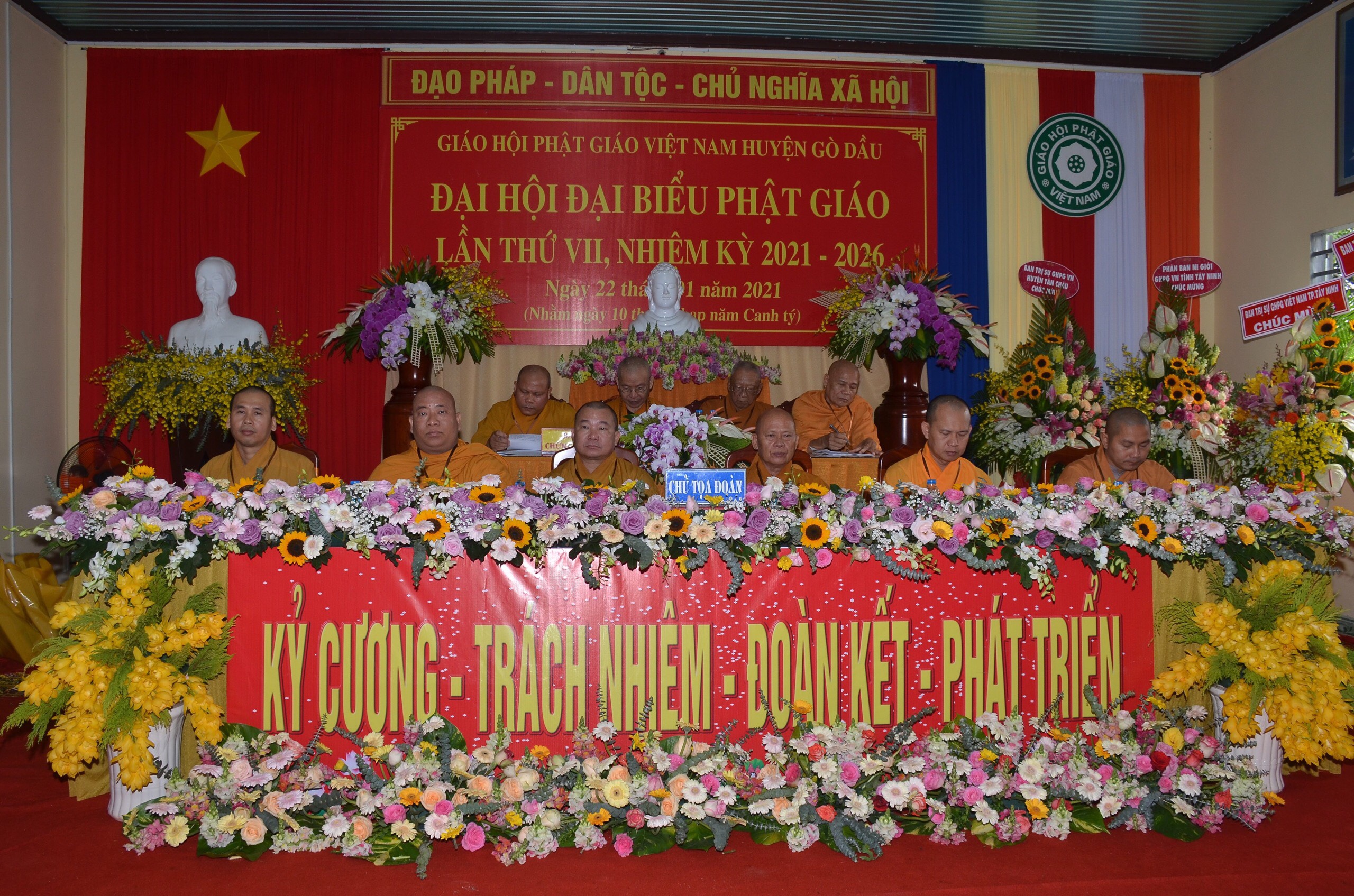 Tây Ninh: Đại hội Đại biểu Phật giáo huyện Gò Dầu lần thứ VII, nhiệm kỳ 2021 – 2026