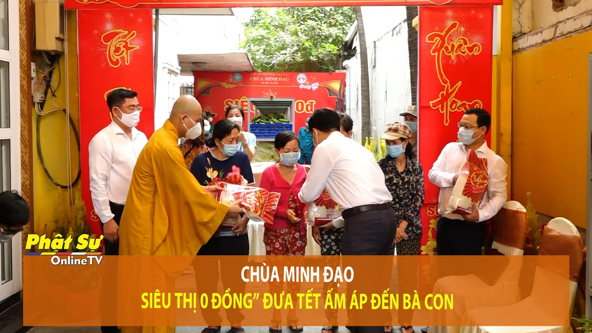 [Video] Chùa Minh Đạo – “Siêu thị 0 đồng” đưa Tết ấm áp đến bà con