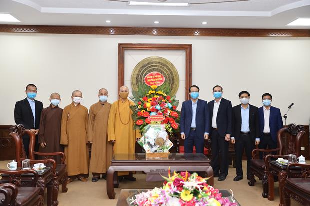 Thái Nguyên: Thường trực Ban Trị sự chúc tết lãnh đạo UBND tỉnh.