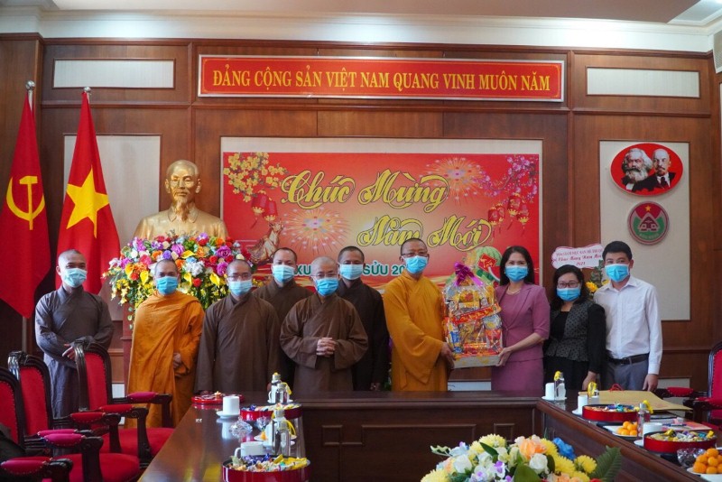 Đăk Nông: Ban trị sự GHPGVN tỉnh thăm hỏi và chúc Tết các cấp Chính Quyền tỉnh