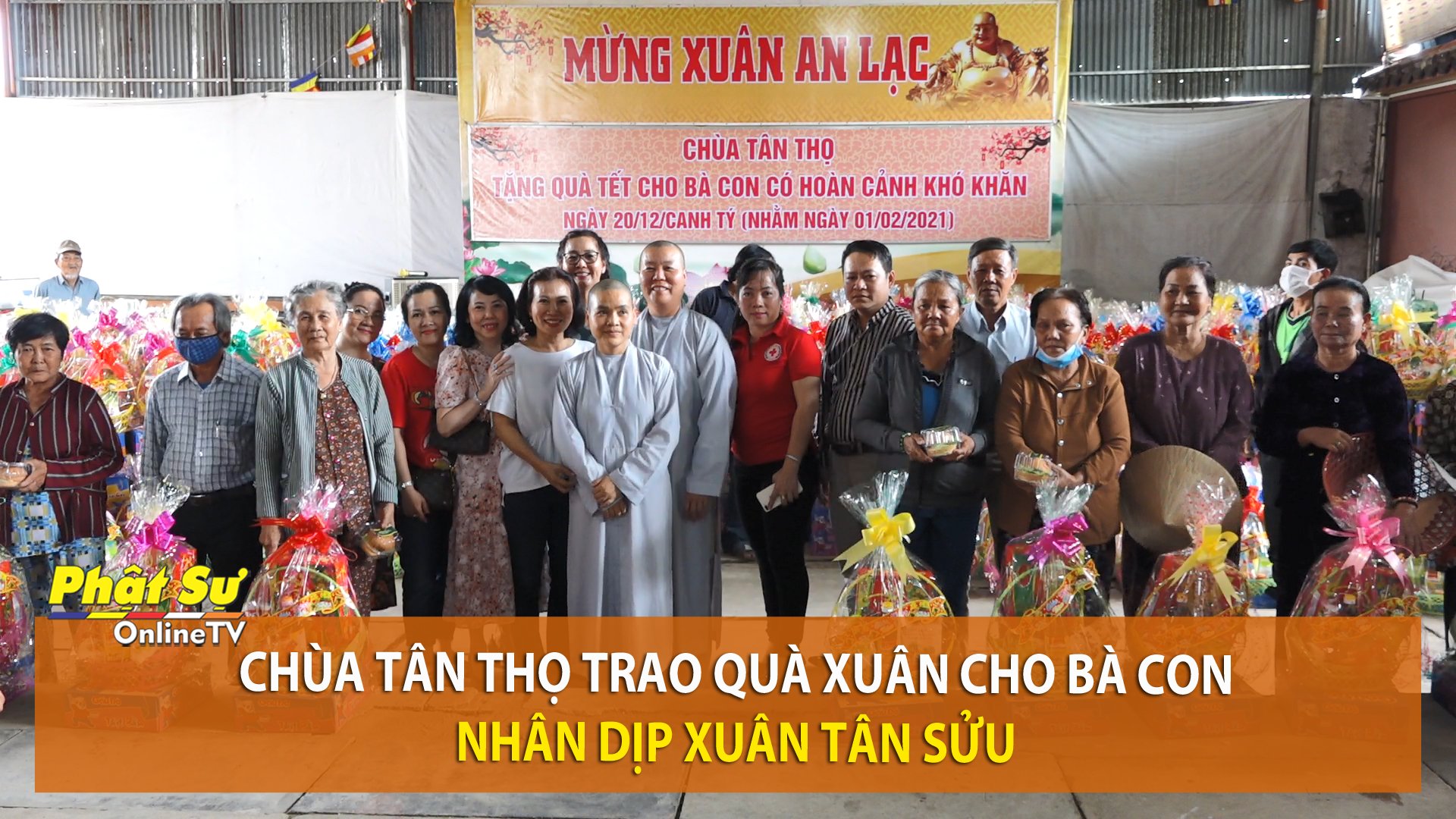 [Video] Kiên Giang: Chùa Tân Thọ trao quà xuân cho bà con nhân dịp xuân Tân Sửu