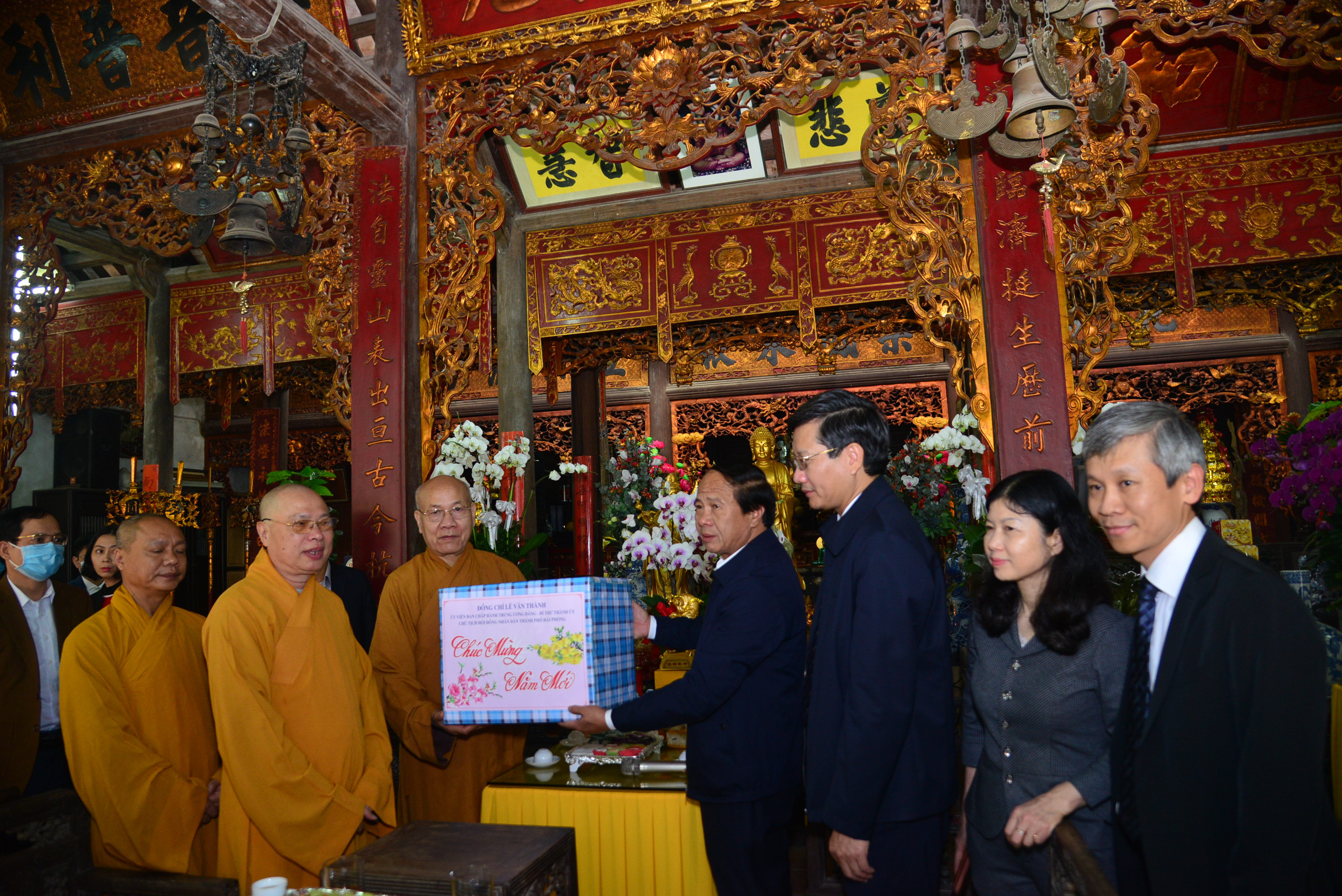 Hải Phòng: Bí thư Thành uỷ, Chủ tịch HĐND thành phố thăm và chúc tết BTS GHPGVN thành phố