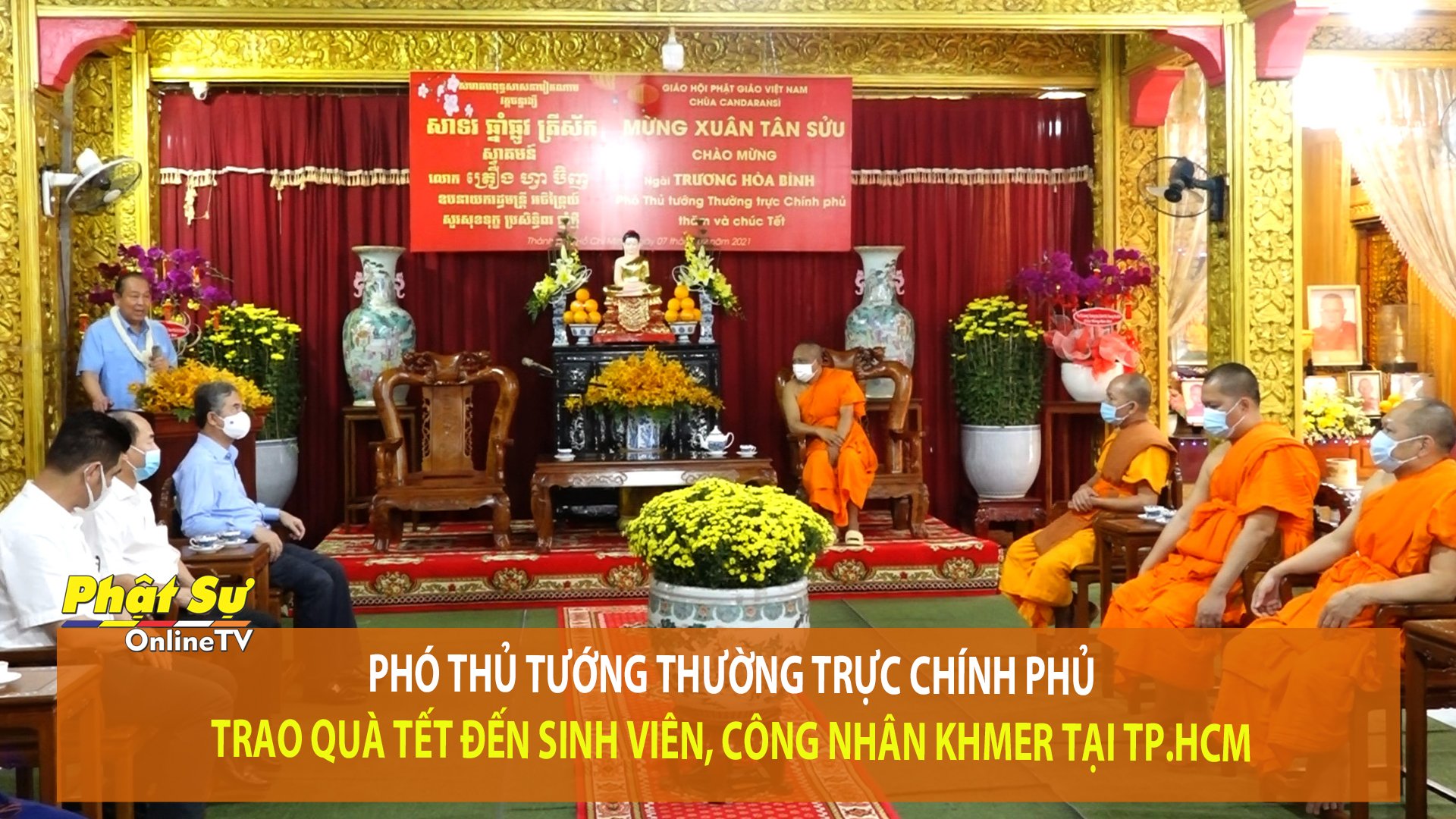 [Video] Phó Thủ tướng Thường trực Chính phủ trao quà Tết đến sinh viên, công nhân Khmer tại TP.HCM