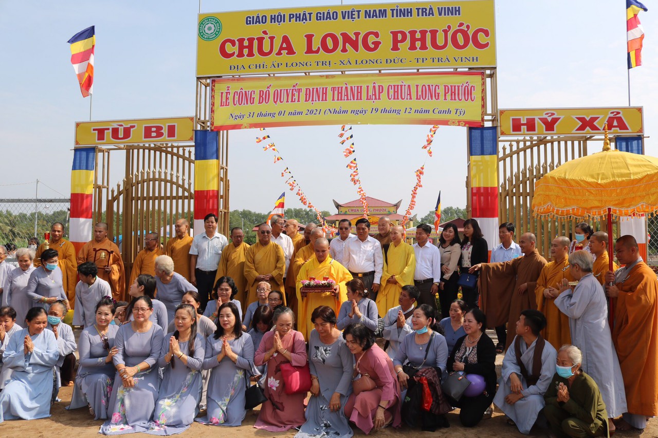 Trà Vinh: Lễ Công bố Quyết định thành lập chùa Long Phước, TP.Trà Vinh