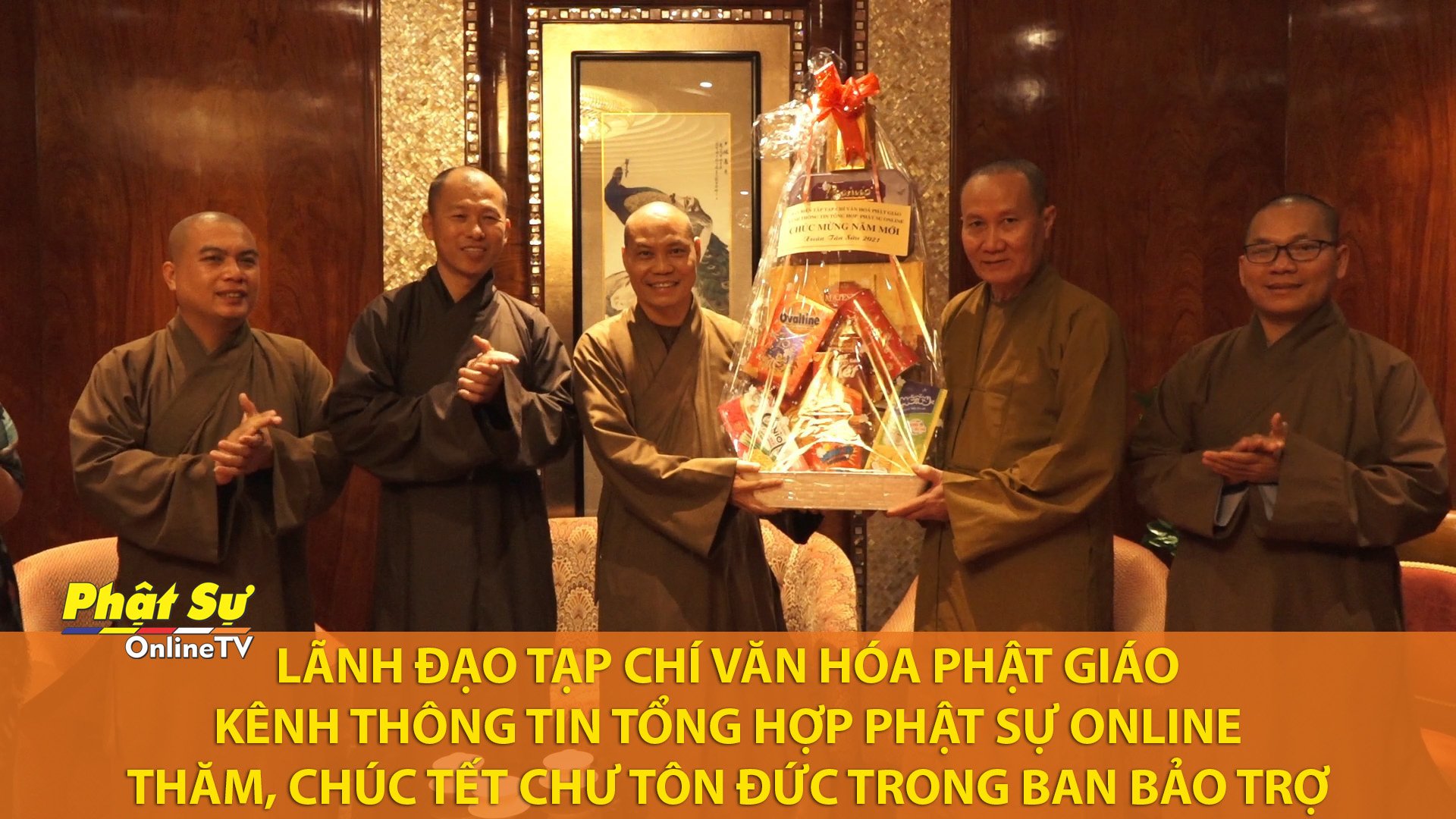 [Video] Lãnh đạo Tạp chí VHPG – Kênh Thông tin Tổng hợp Phật sự Online thăm, chúc Tết chư Tôn đức trong Ban Bảo trợ