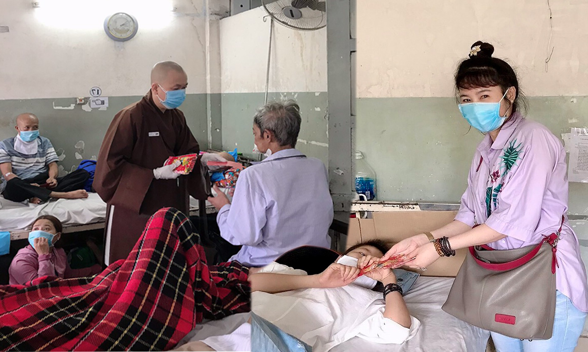 Bến Tre: Đại Đức Thích Huệ Định và Phật tử tặng quà 203 quà Tết cho Bệnh nhân Ung bướu tại TP.HCM