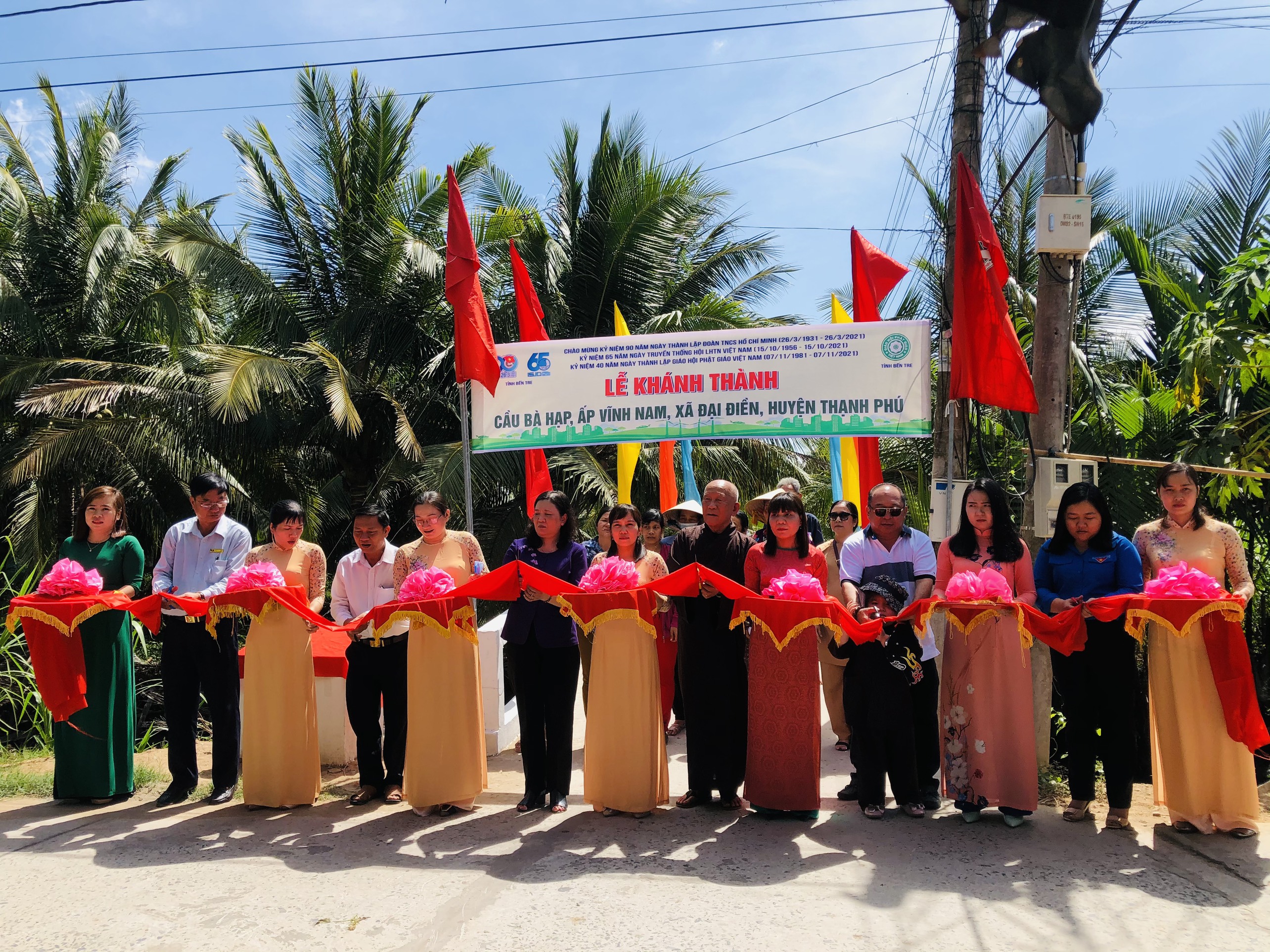 Bến Tre: Lễ khánh thành cầu giao thông nông thôn – Chào mừng kỉ niệm 40 năm thành lập GHPGVN
