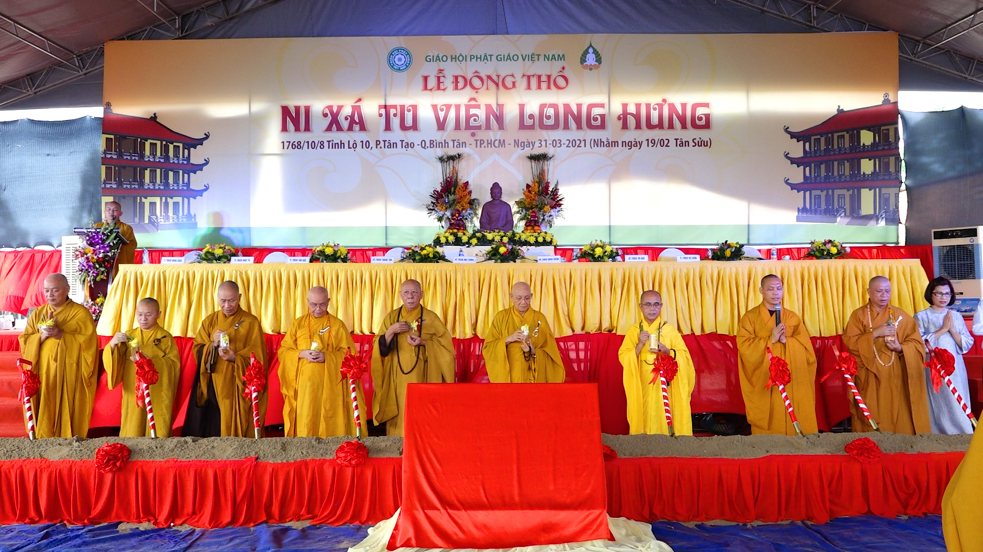 TP.HCM: Lễ động thổ khởi công xây dựng Ni xá Tu viện Long Hưng