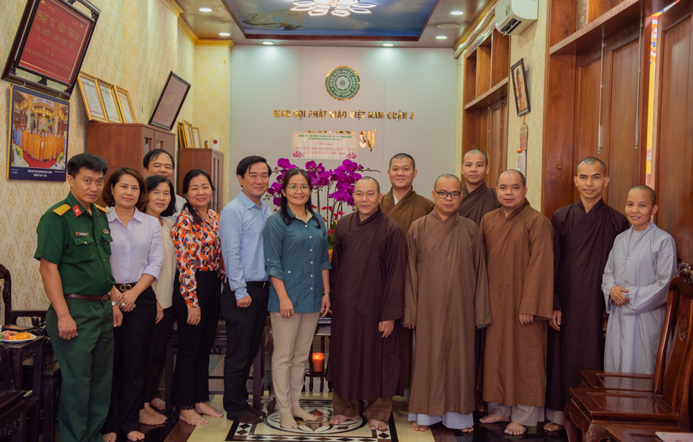 TP.HCM: Tân Ban Trị sự PG Quận 3 thân mật tiếp phái đoàn chính quyền Quận