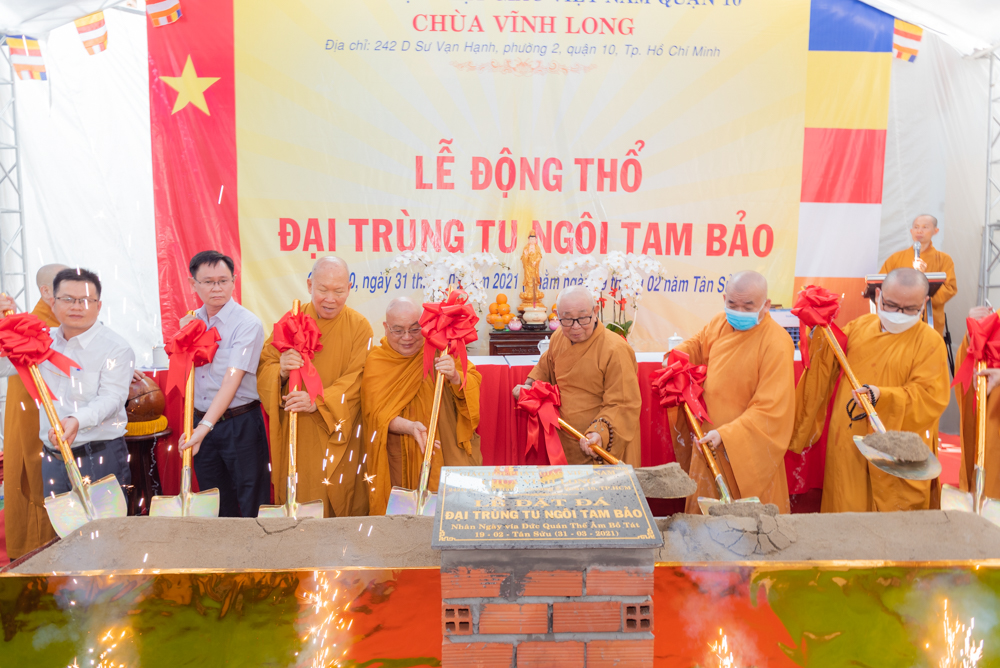 TP.HCM: Khởi công đại trùng tu chùa Vĩnh Long sau thời gian xuống cấp