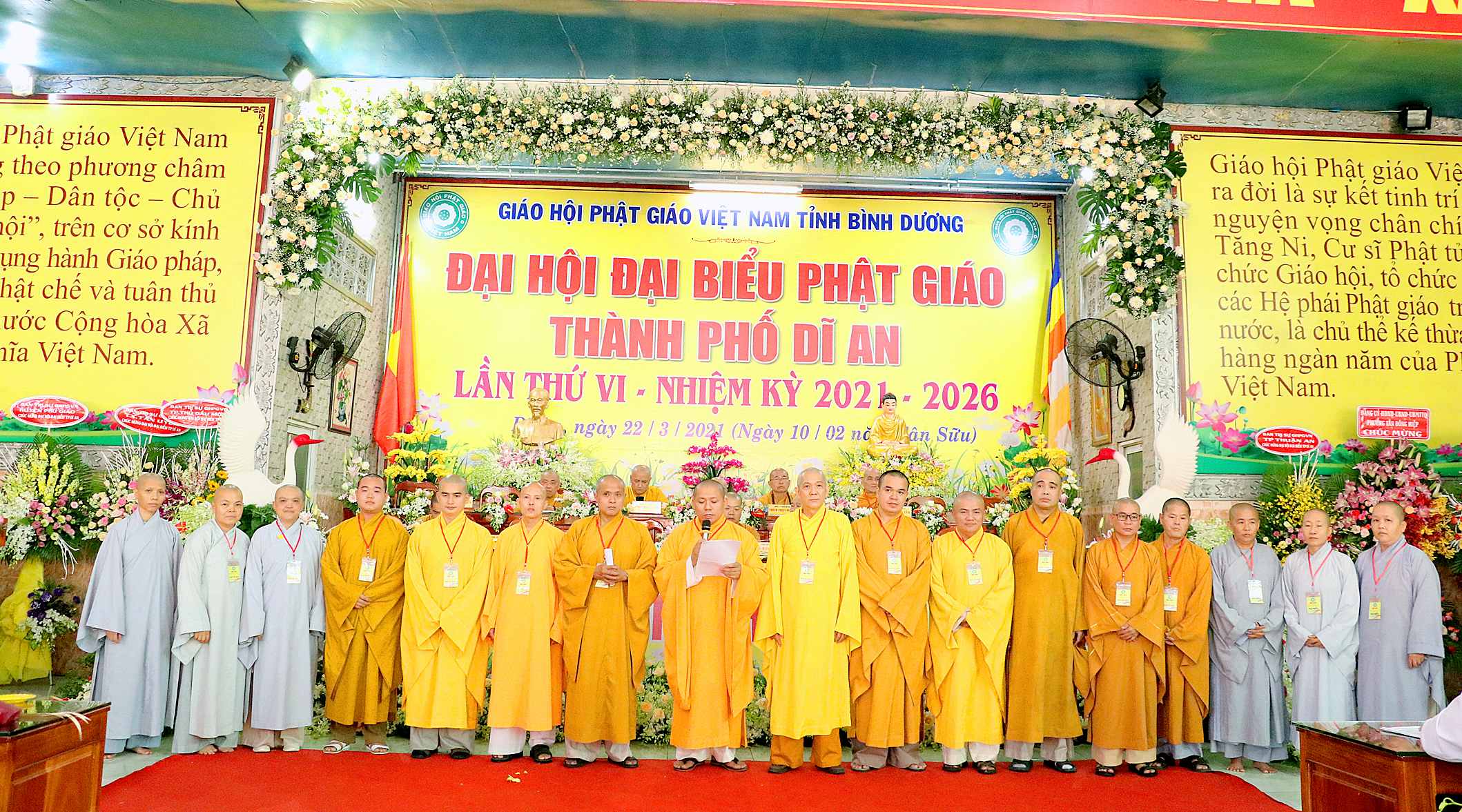 Bình Dương: Đại hội Đại biểu Phật giáo TP. Dĩ An lần thứ VI nhiệm kỳ 2021 – 2026