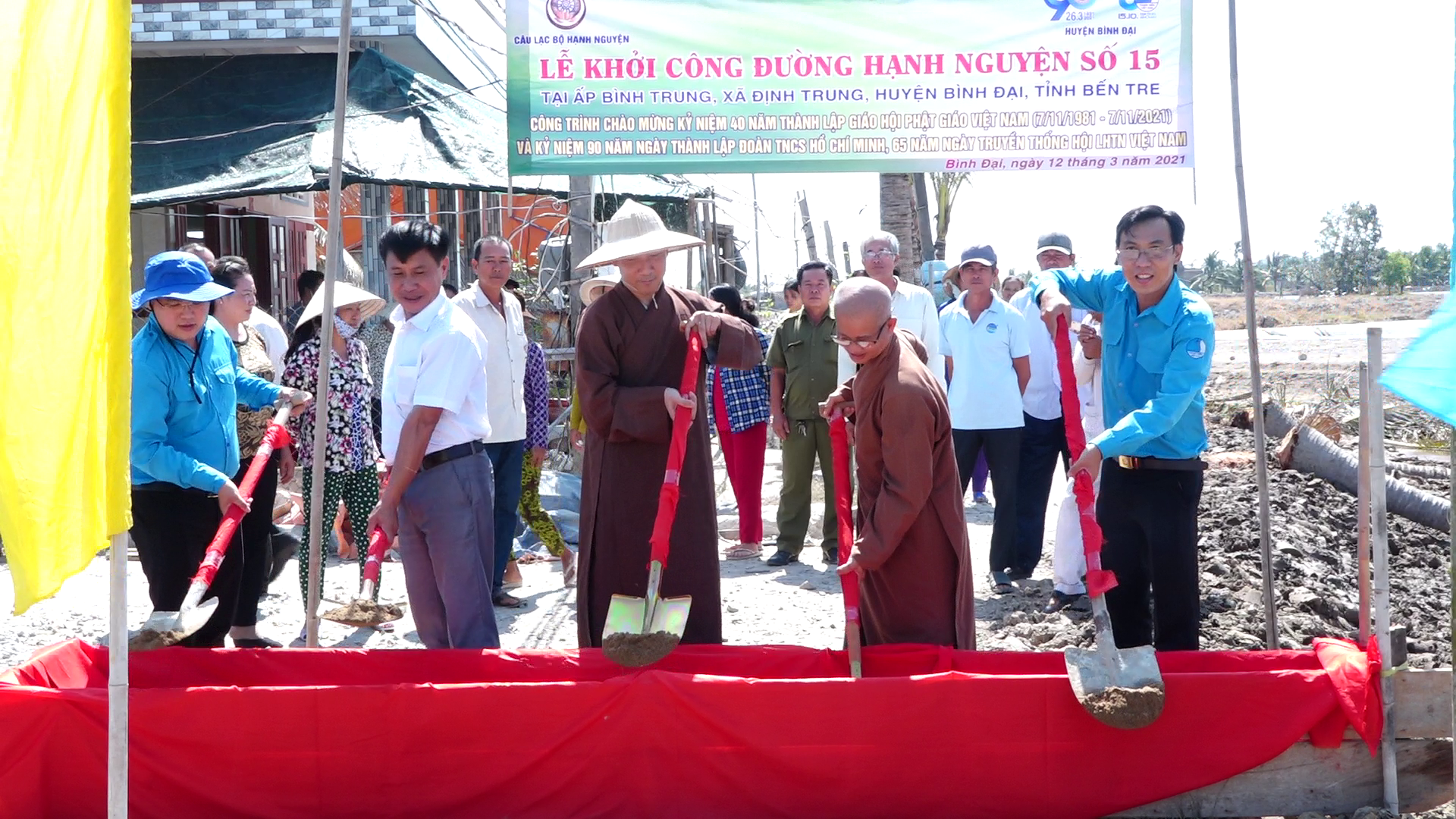 Bến Tre: Lễ khởi công xây dựng nhà tình thương 45 và tuyến đường hạnh nguyện số 15