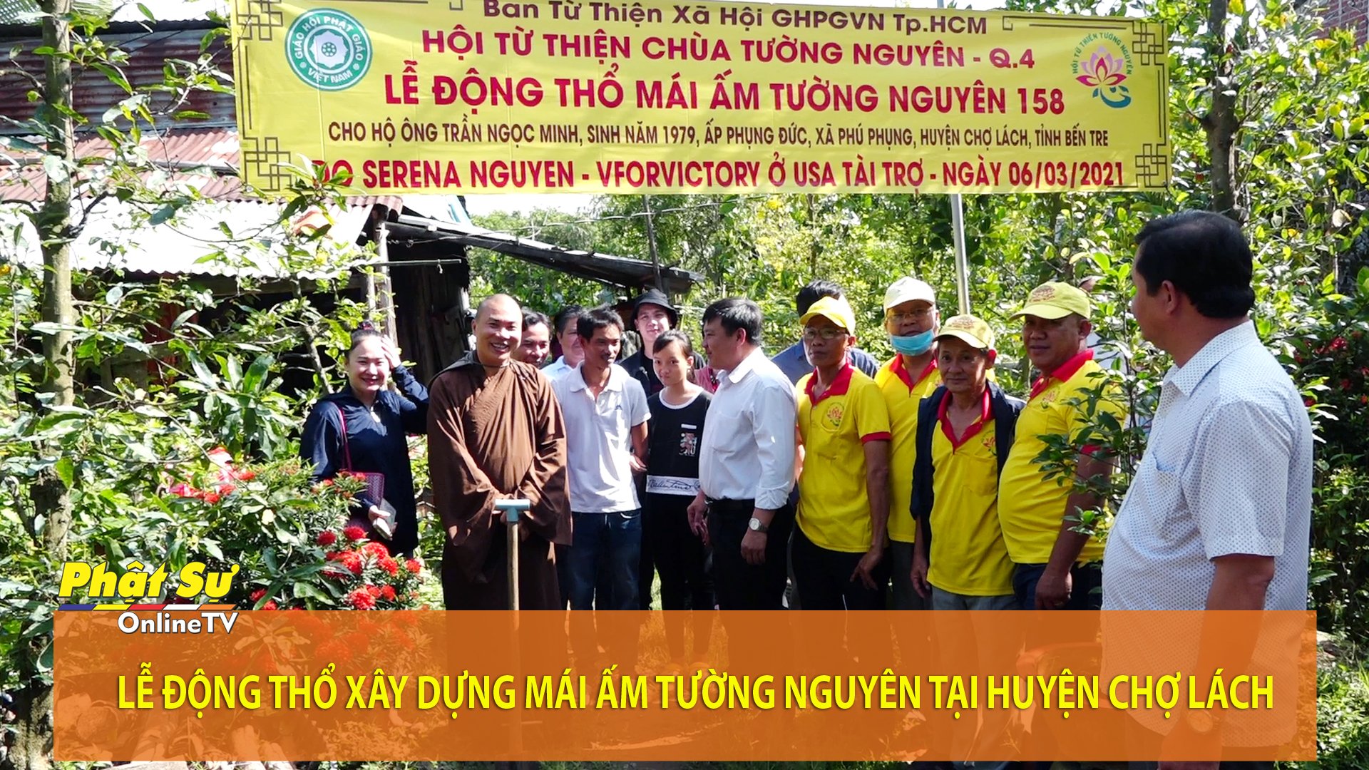 [Video] Bến Tre: Lễ động thổ xây dựng "Mái Ấm Tường Nguyên" tại huyện Chợ Lách