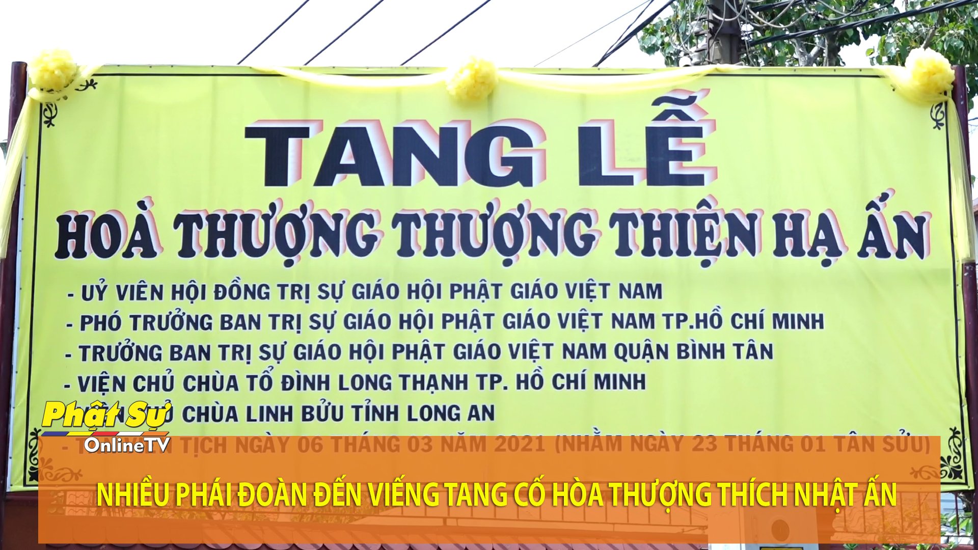 [Video] TP.HCM: Nhiều phái đoàn đến viếng tang cố Hòa thượng Thích Nhật Ấn