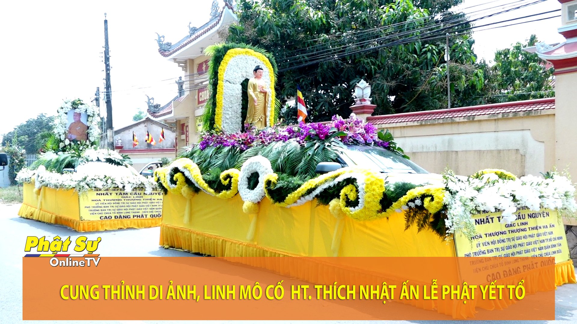 [Video] TP.HCM: Cung thỉnh di ảnh, linh mô cố HT.Thích Nhật Ấn lễ Phật yết Tổ