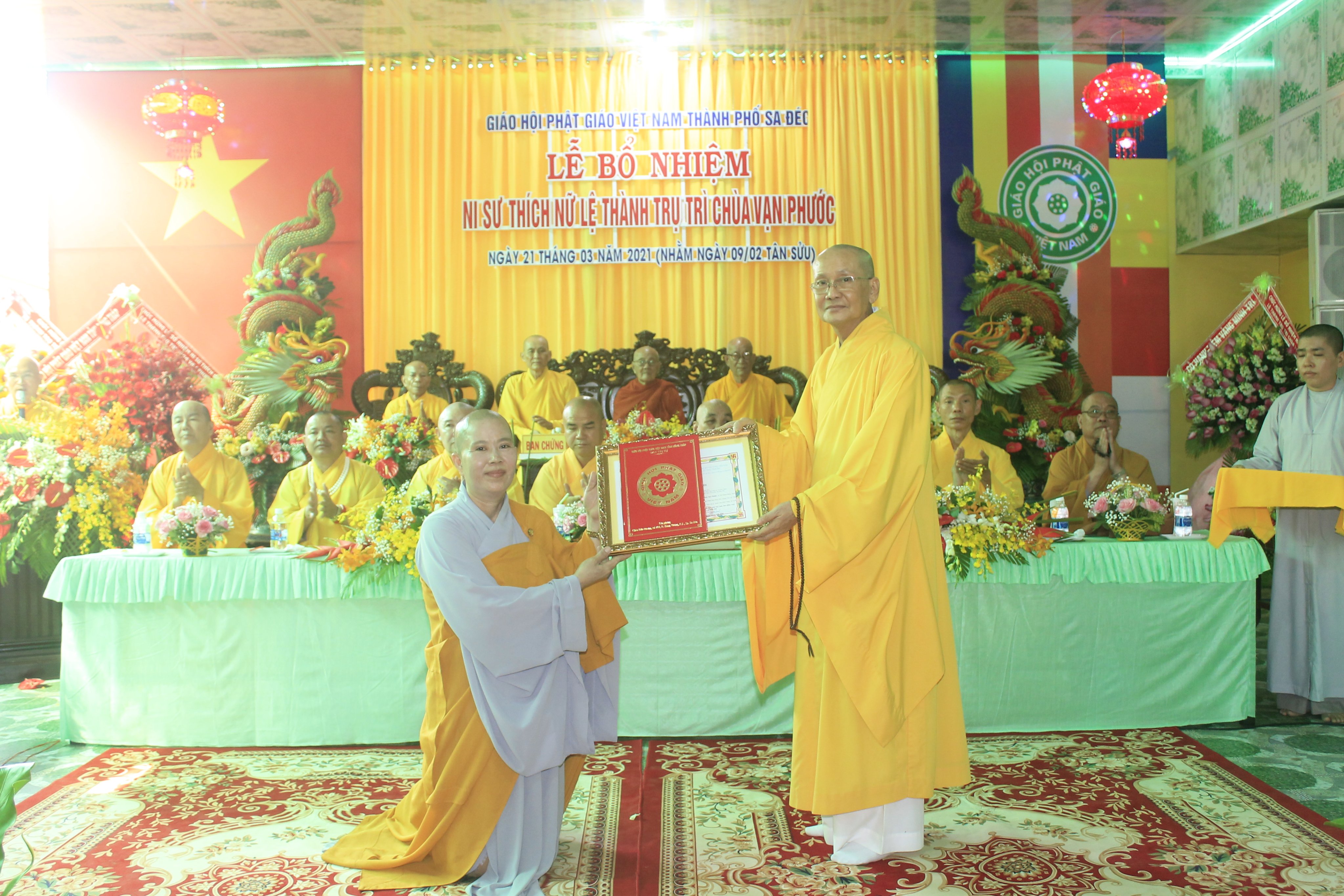 Đồng Tháp: Phật giáo thành phố Sa Đéc bổ nhiệm trụ trì chùa Vạn Phước