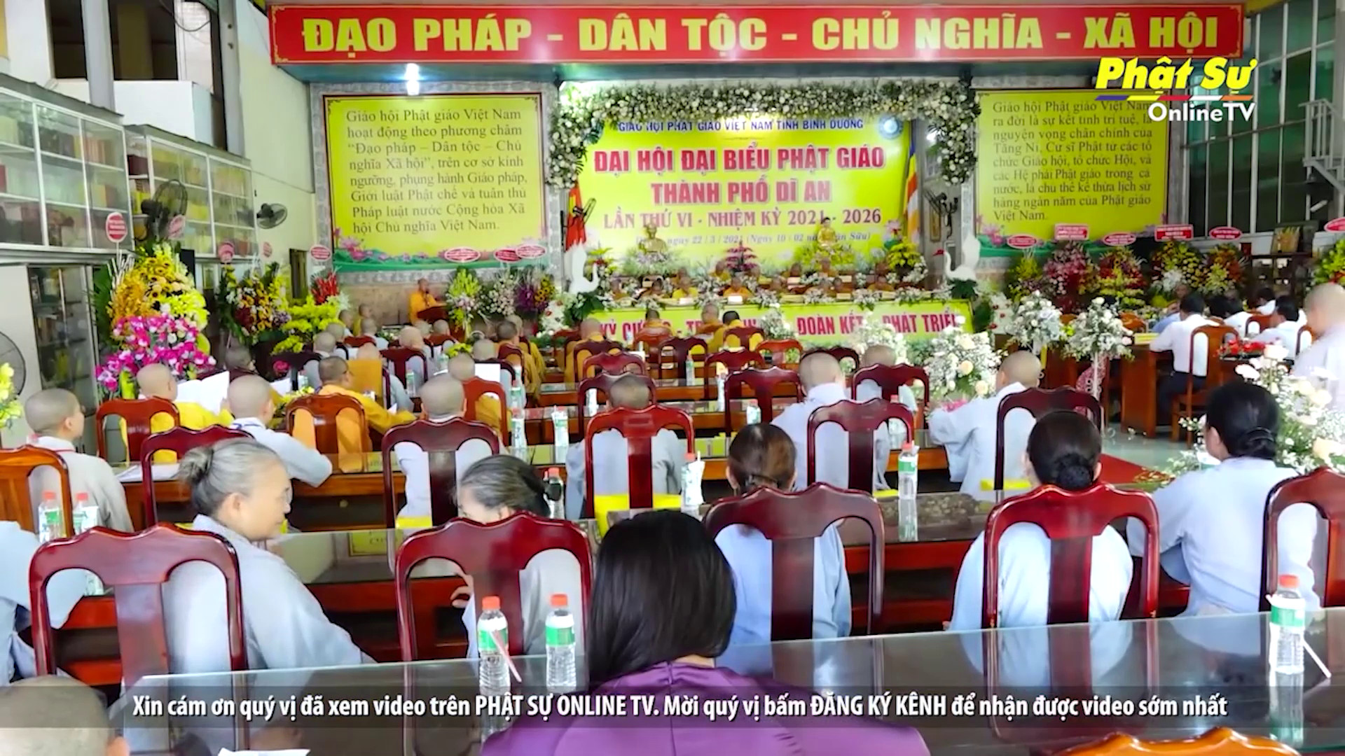 [Video] Bình Dương: BTS Phật giáo TP.DĨ AN tổ chức Đại hội Đại biểu Phật giáo lần thứ VI tại chùa Tây Thiên