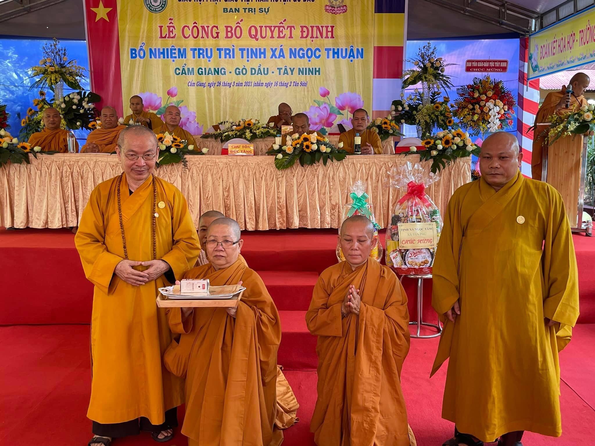 Tây Ninh: Lễ Bổ nhiệm Trụ trì tịnh xá Ngọc Thuận