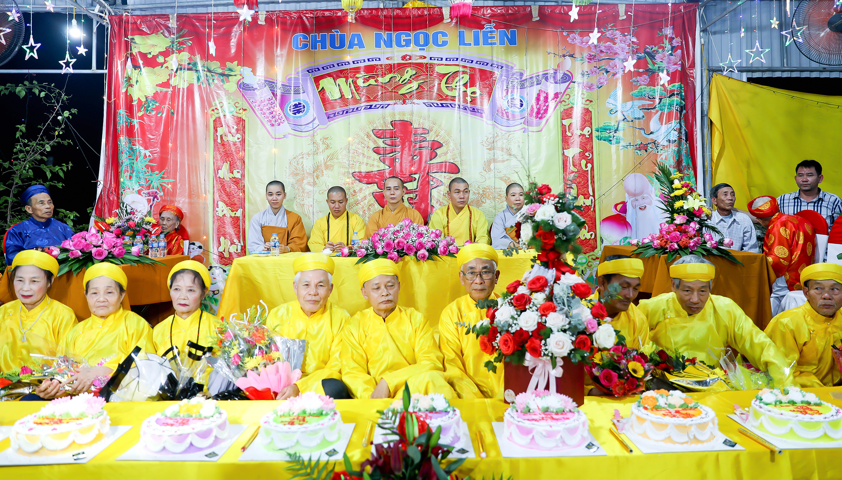 Thái Bình: Lễ mừng thọ cho các cụ cao tuổi nhân ngày vía Đản sinh Bồ tát Quan Thế Âm tại chùa Ngọc Liễn