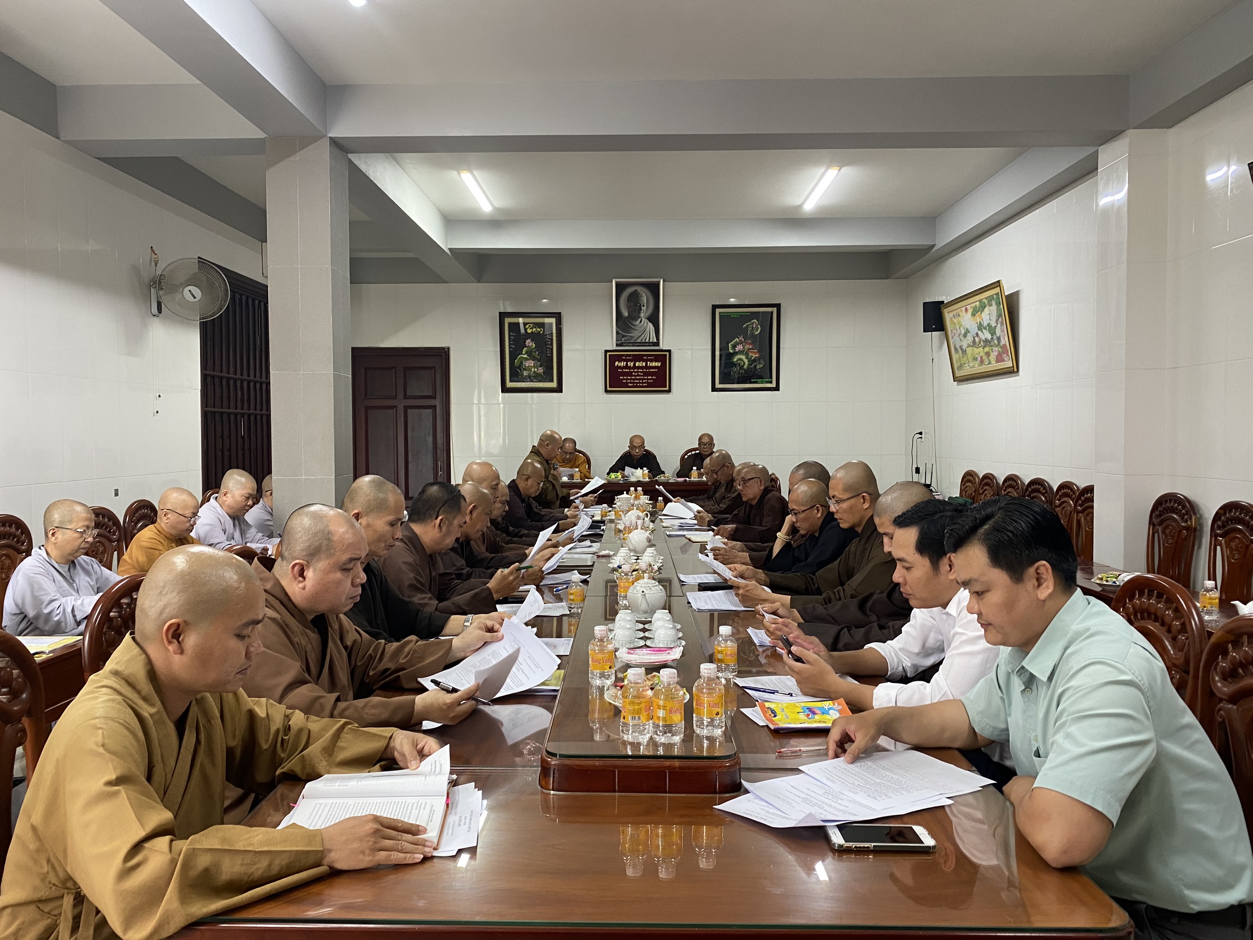 Bến Tre: Ban Trị sự GHPGVN tỉnh họp báo cáo công tác Phật sự tháng 03, năm 2021