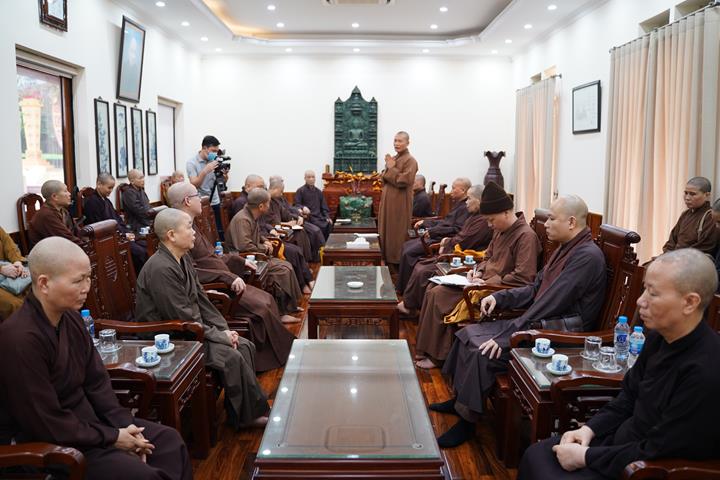 Ban trị sự GHPGVN TP.Hà Nội họp bàn công tác chuẩn bị Đại giới đàn PL2565