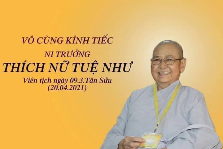 Long An: Ni trưởng Thích Nữ Tuệ Như viên tịch
