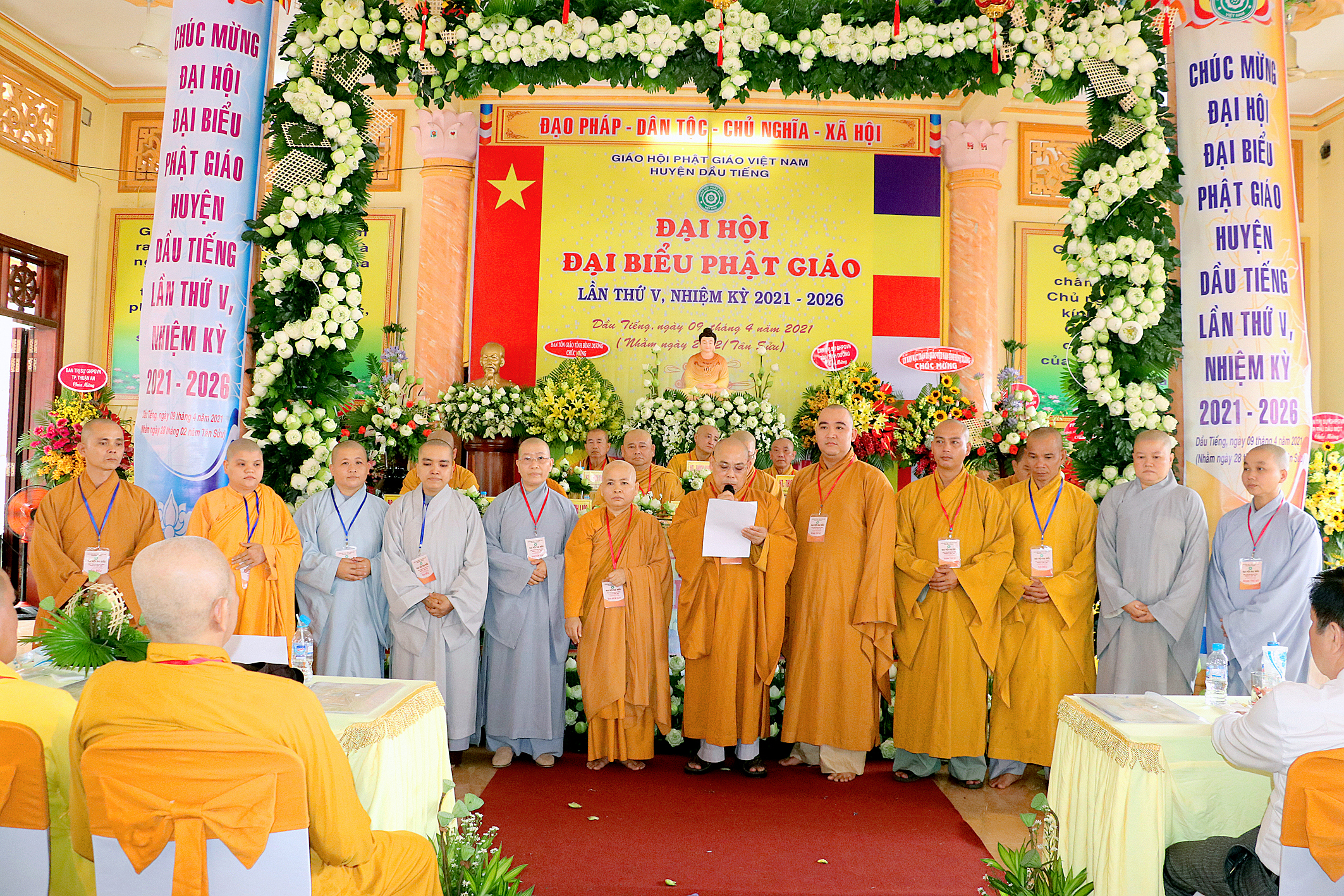 Bình Dương: Đại hội Đại biểu Phật giáo huyện Dầu Tiếng lần V, nhiệm kỳ 2021 – 2026