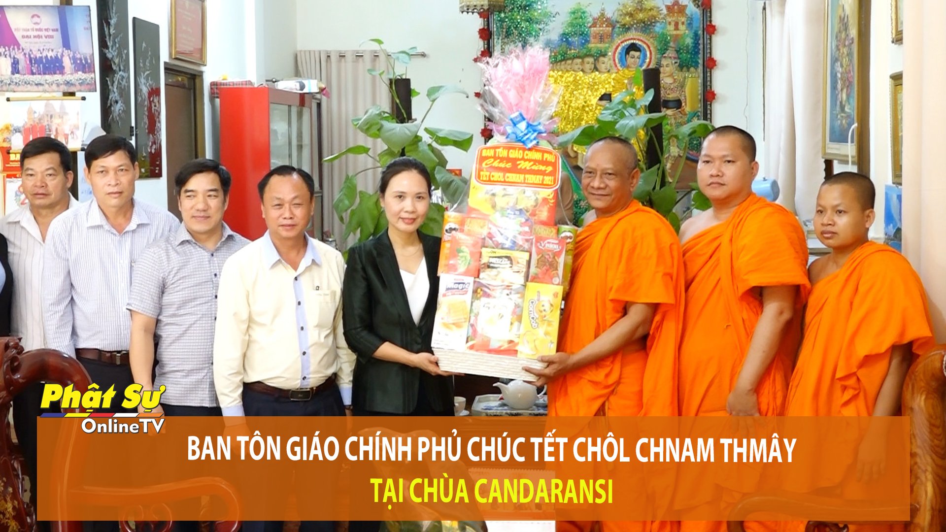 [Video] TP. HCM: Ban Tôn giáo Chính Phủ chúc Tết Chôl Chnam Thmây tại chùa Candaransi