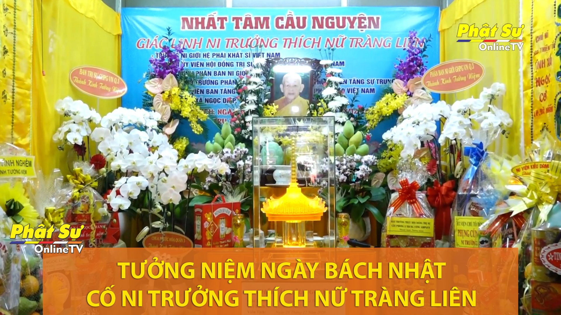 [Video] TP.HCM: Tưởng niệm ngày bách nhật cố Ni trưởng Thích Nữ Tràng Liên