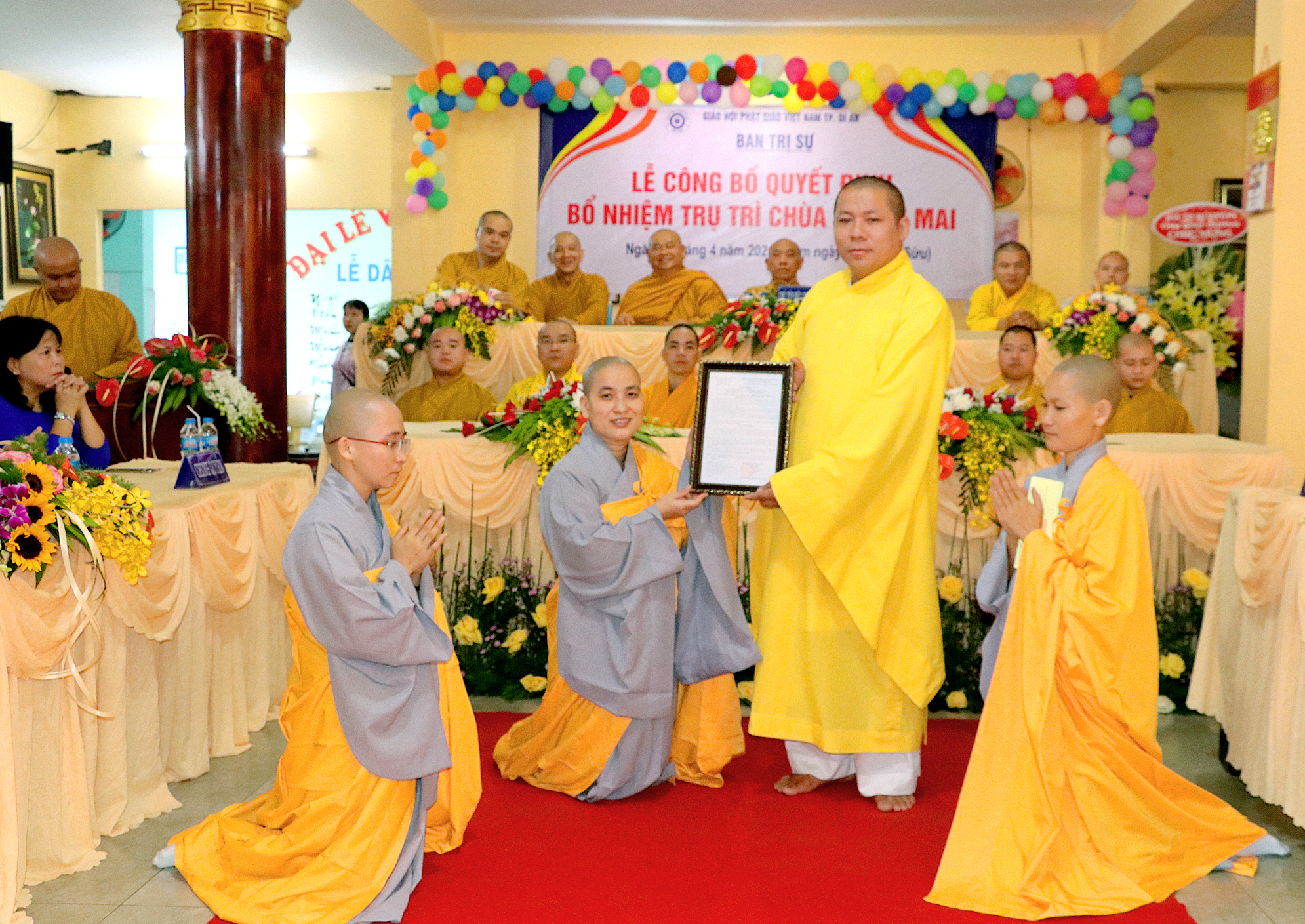 Bình Dương: Trang nghiêm lễ Công bố Quyết định bổ nhiệm Trụ trì chùa Huỳnh Mai