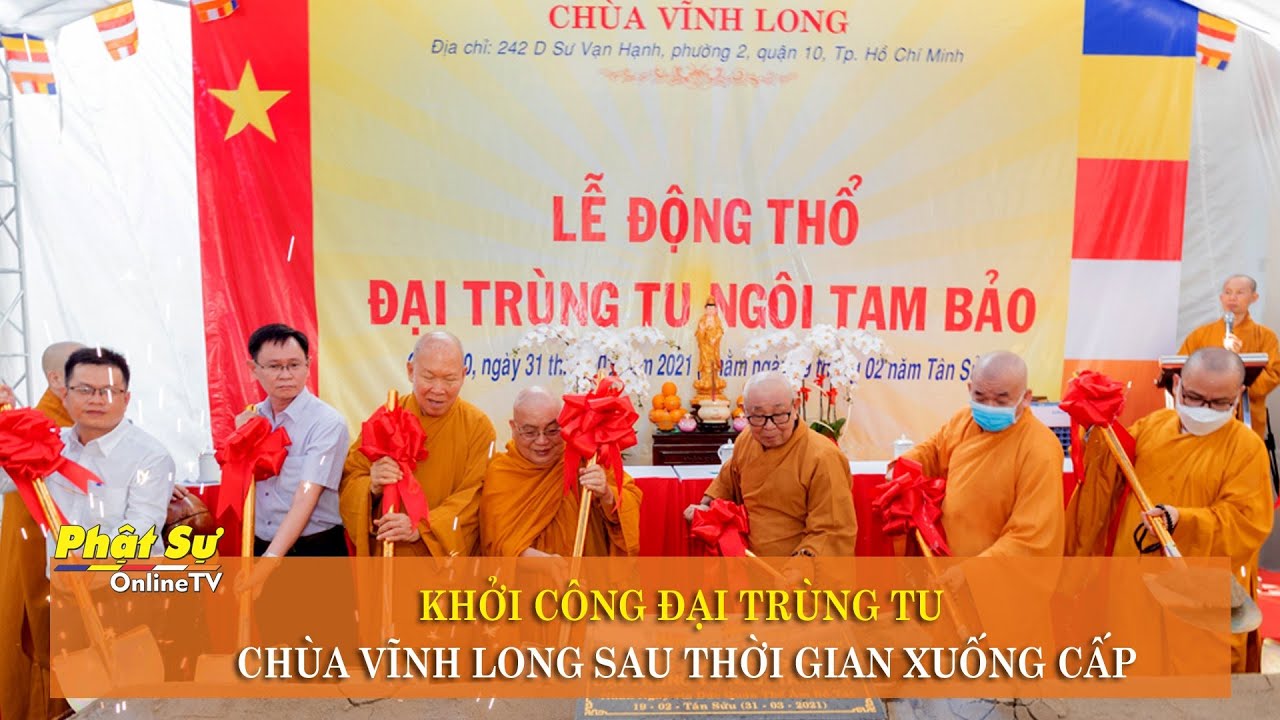 [Video] TP.HCM: Khởi công đại trùng tu chùa Vĩnh Long sau thời gian xuống cấp