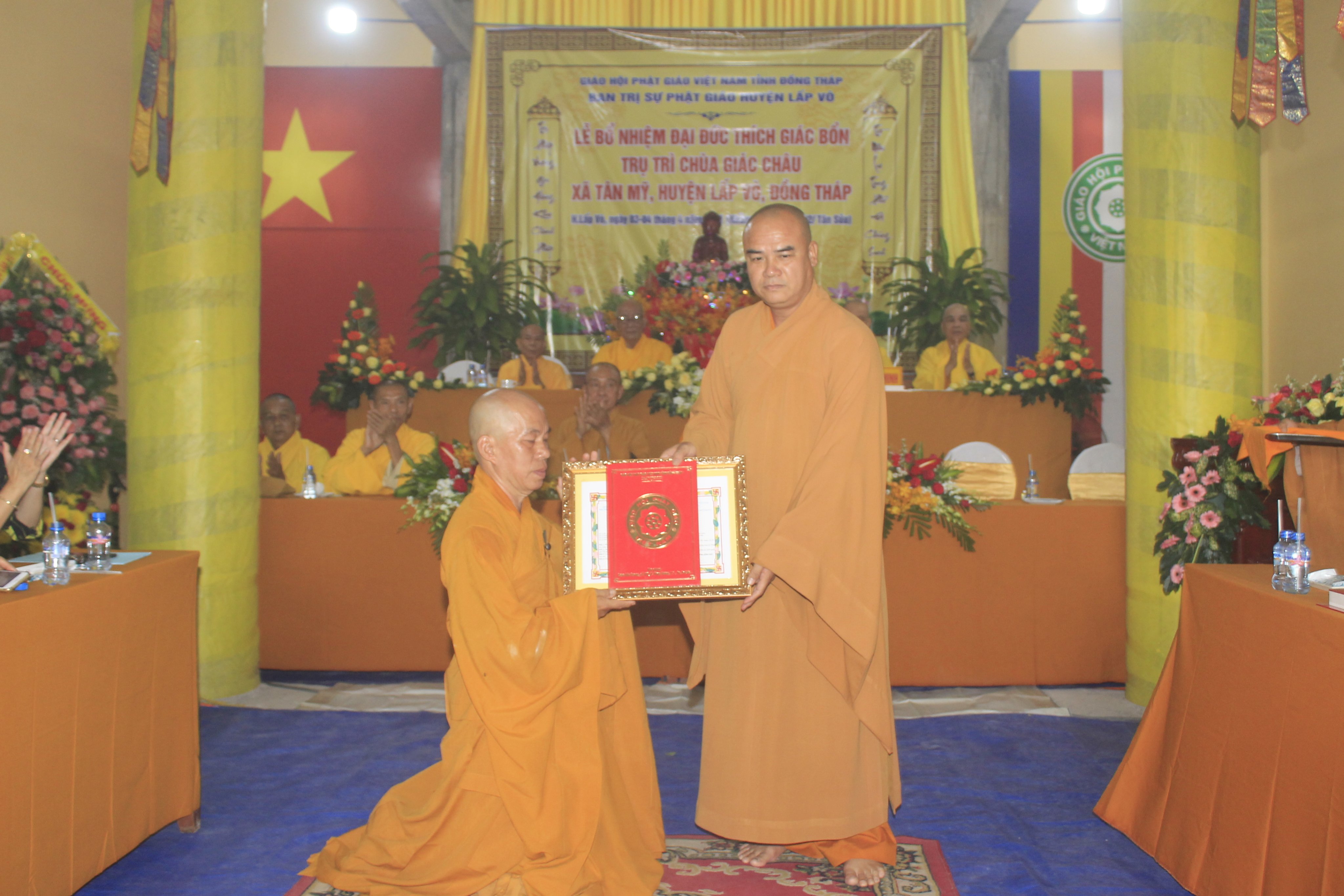 Đồng Tháp: Trang nghiêm lễ bổ nhiệm Trụ trì chùa Giác Châu