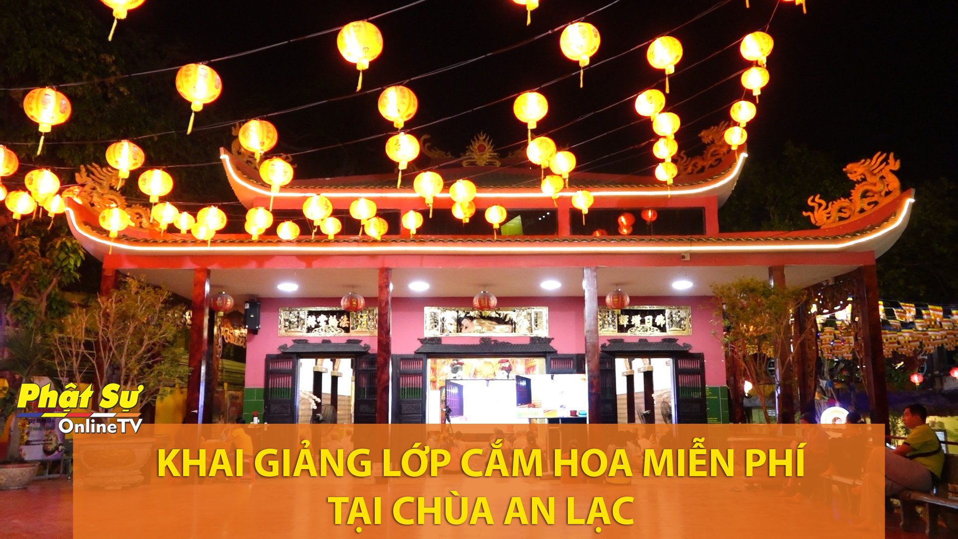 [Video] TP.HCM: Khai giảng lớp cắm hoa miễn phí tại chùa An Lạc