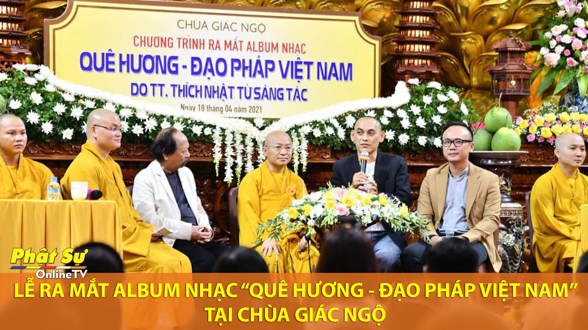 [Video] TP.HCM: Lễ ra mắt Album nhạc "Quê Hương - Đạo Pháp Việt Nam" tại chùa Giác Ngộ