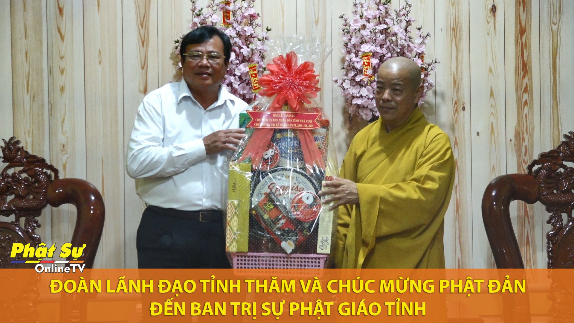 [Video] Trà Vinh: Đoàn lãnh đạo tỉnh thăm và chúc mừng Phật Đản đến BTS PG tỉnh
