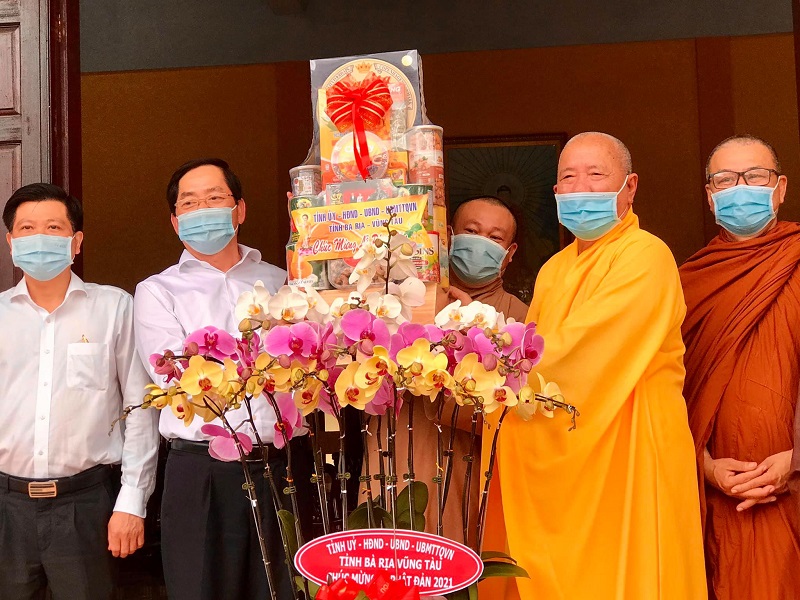 Bà Rịa Vũng Tàu: Lãnh đạo chính quyền tỉnh thăm  Ban Trị sự GHPGVN tỉnh và chúc mừng Phật ĐảnPL.2565- DL.2021