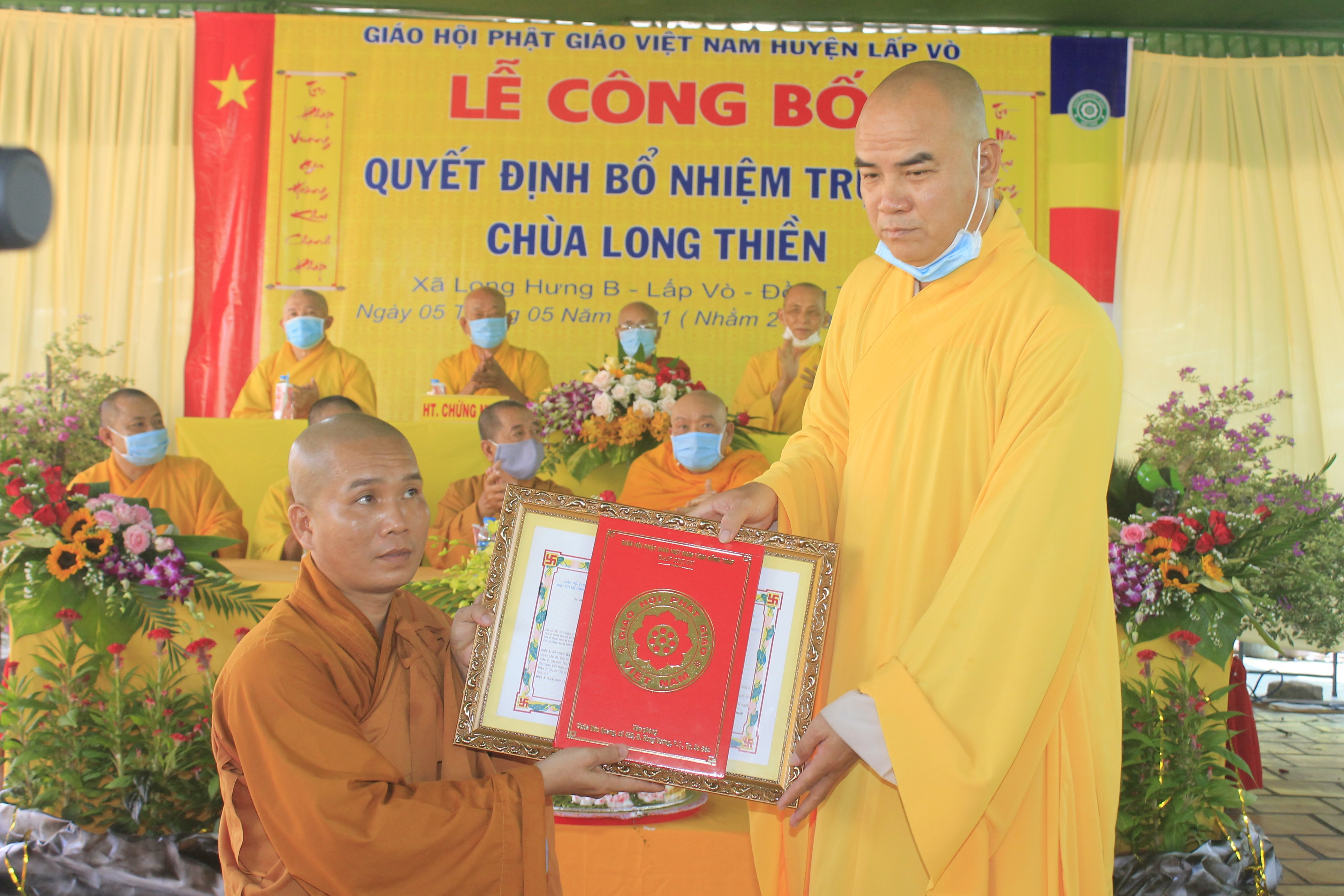 Đồng Tháp: Lễ Công bố quyết định Bổ nhiệm trụ trì chùa Long Thiền