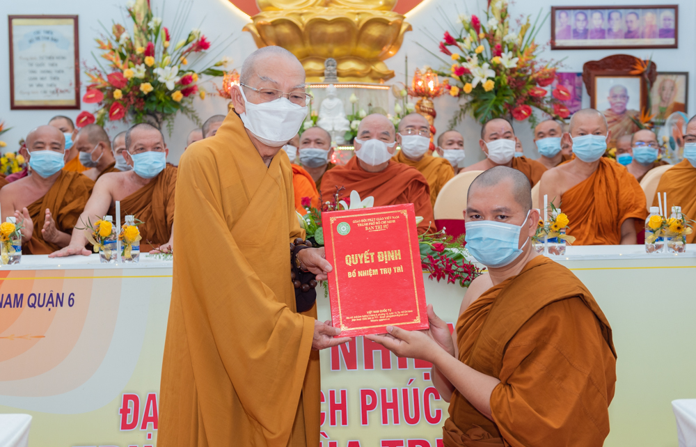TP.HCM: Bổ nhiệm trụ trì chùa Trúc Lâm (quận 6) cho ĐĐ.Thích Phúc Thịnh