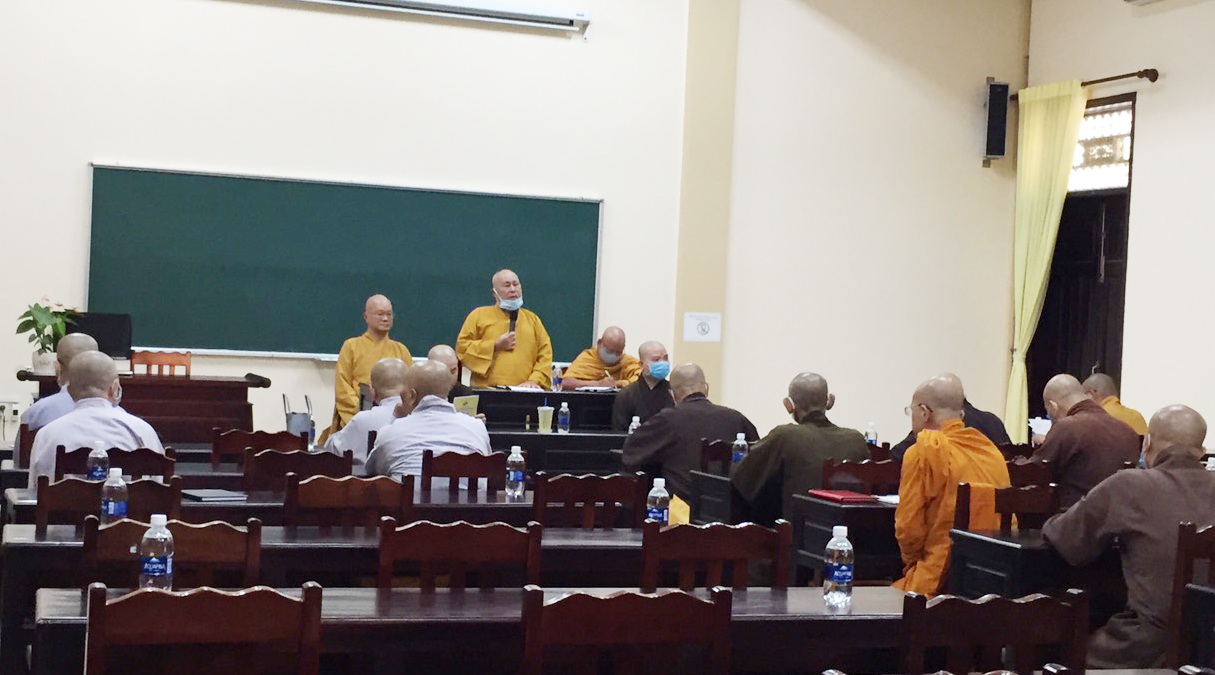 Tiền Giang: Thường trực Ban Trị sự Phật giáo tỉnh mở phiên họp bất thường để thảo luận các công tác Phật sự trong mùa dịch