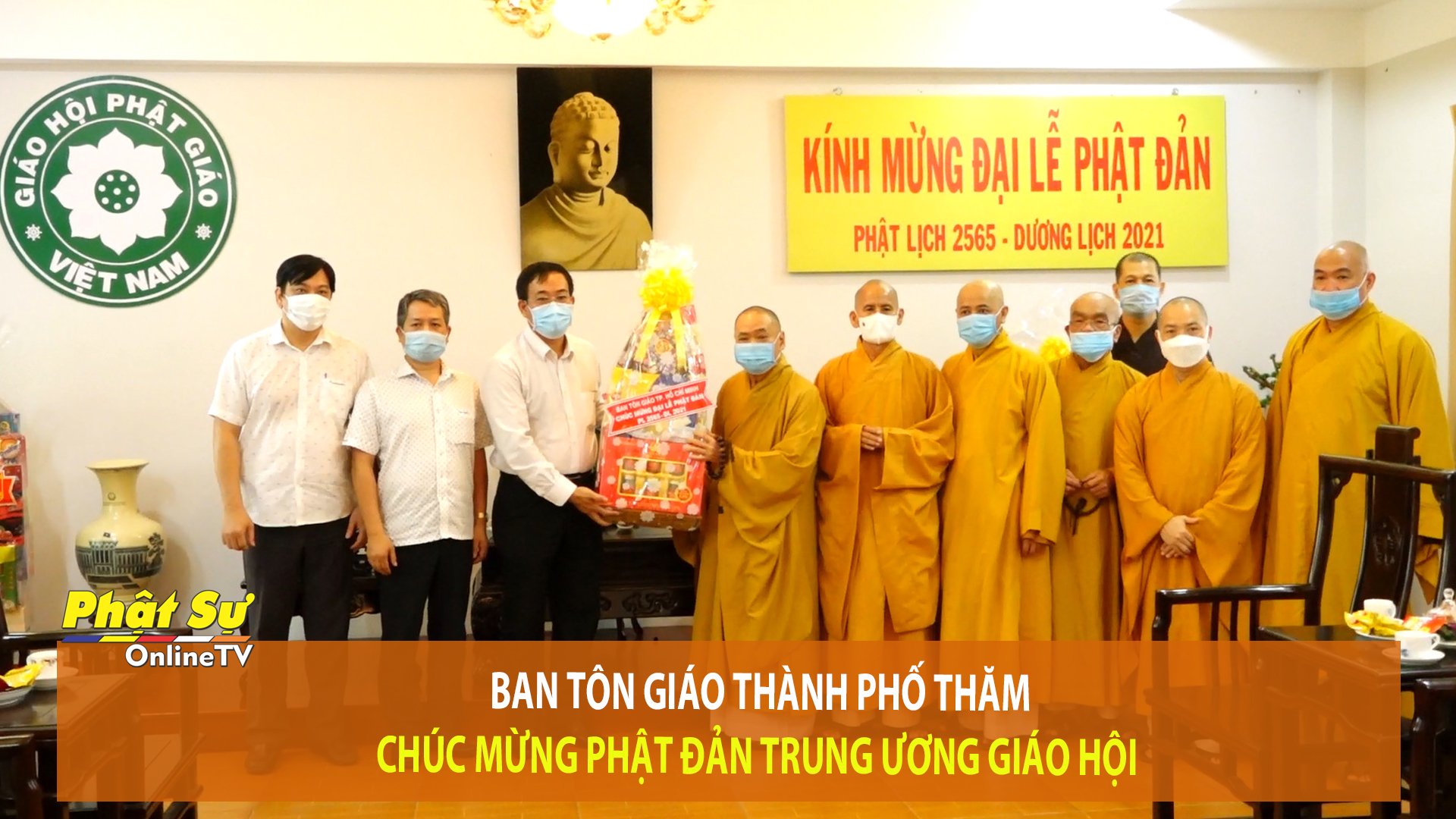 [Video] TP.HCM: Ban Tôn giáo Thành phố thăm, chúc mừng Phật đản Trung ương Giáo hội